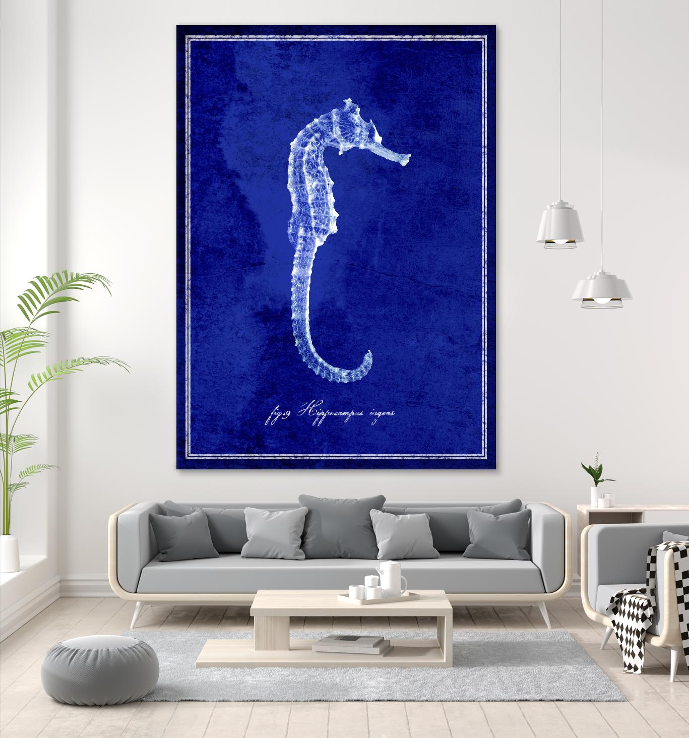 Seahorse by GI ArtLab on GIANT ART - blue nautical
