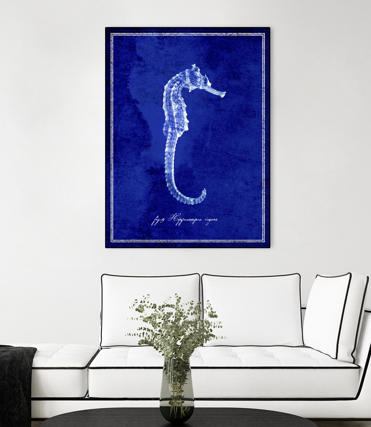 Seahorse by GI ArtLab on GIANT ART - blue nautical
