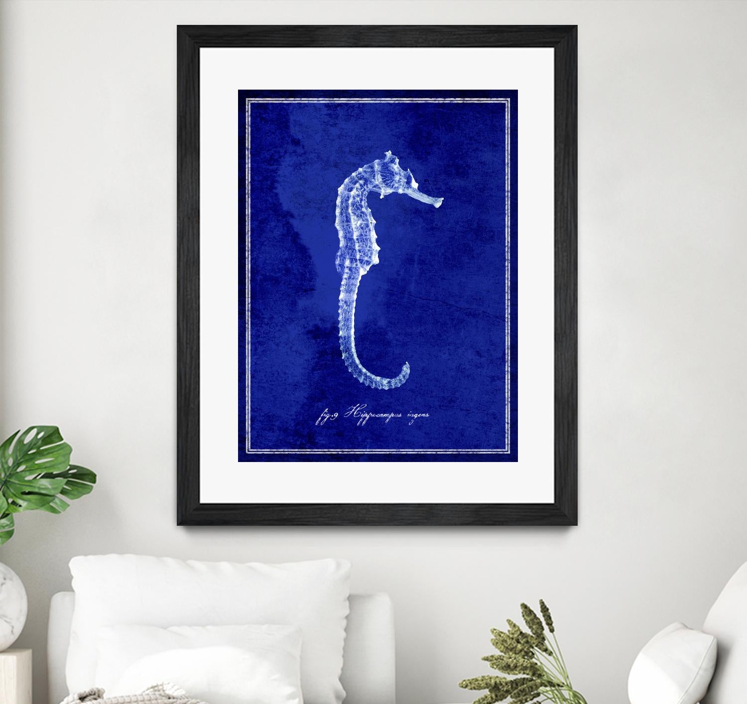 Seahorse by GI ArtLab on GIANT ART - blue nautical