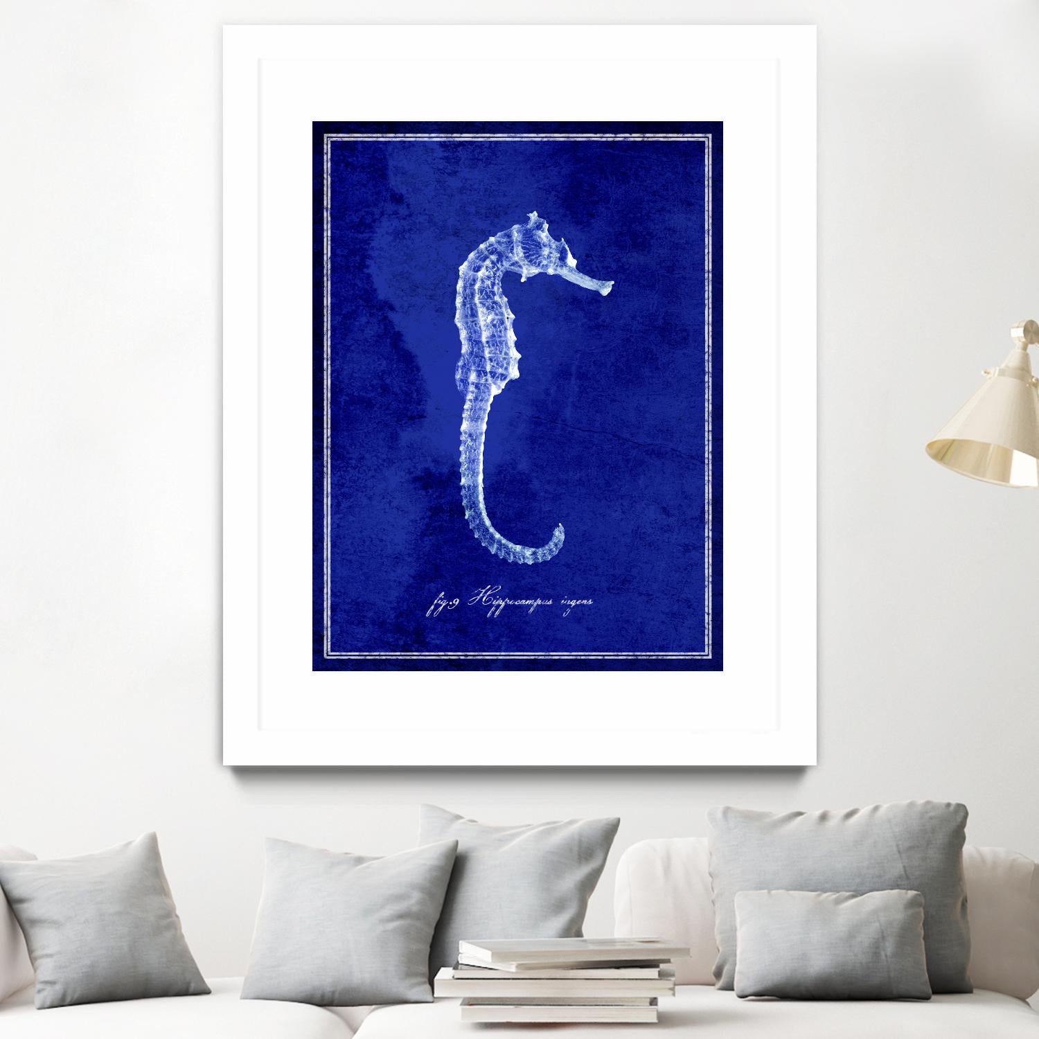 Seahorse by GI ArtLab on GIANT ART - blue nautical