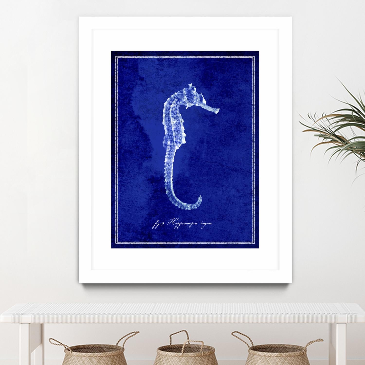 Seahorse by GI ArtLab on GIANT ART - blue nautical