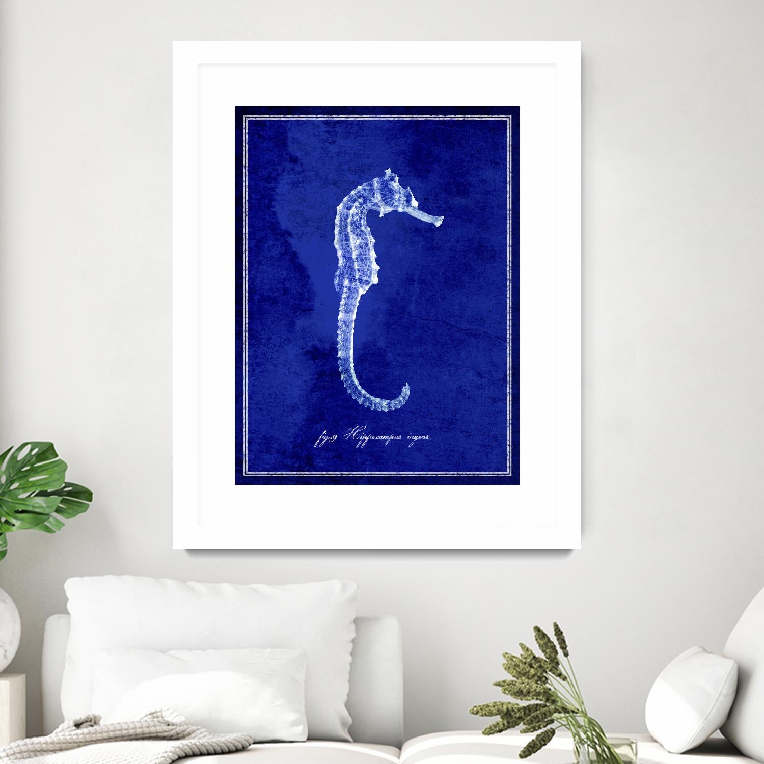 Seahorse by GI ArtLab on GIANT ART - blue nautical