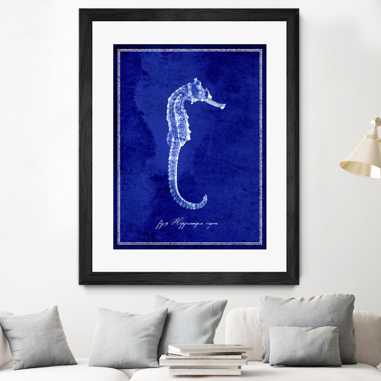 Seahorse by GI ArtLab on GIANT ART - blue nautical
