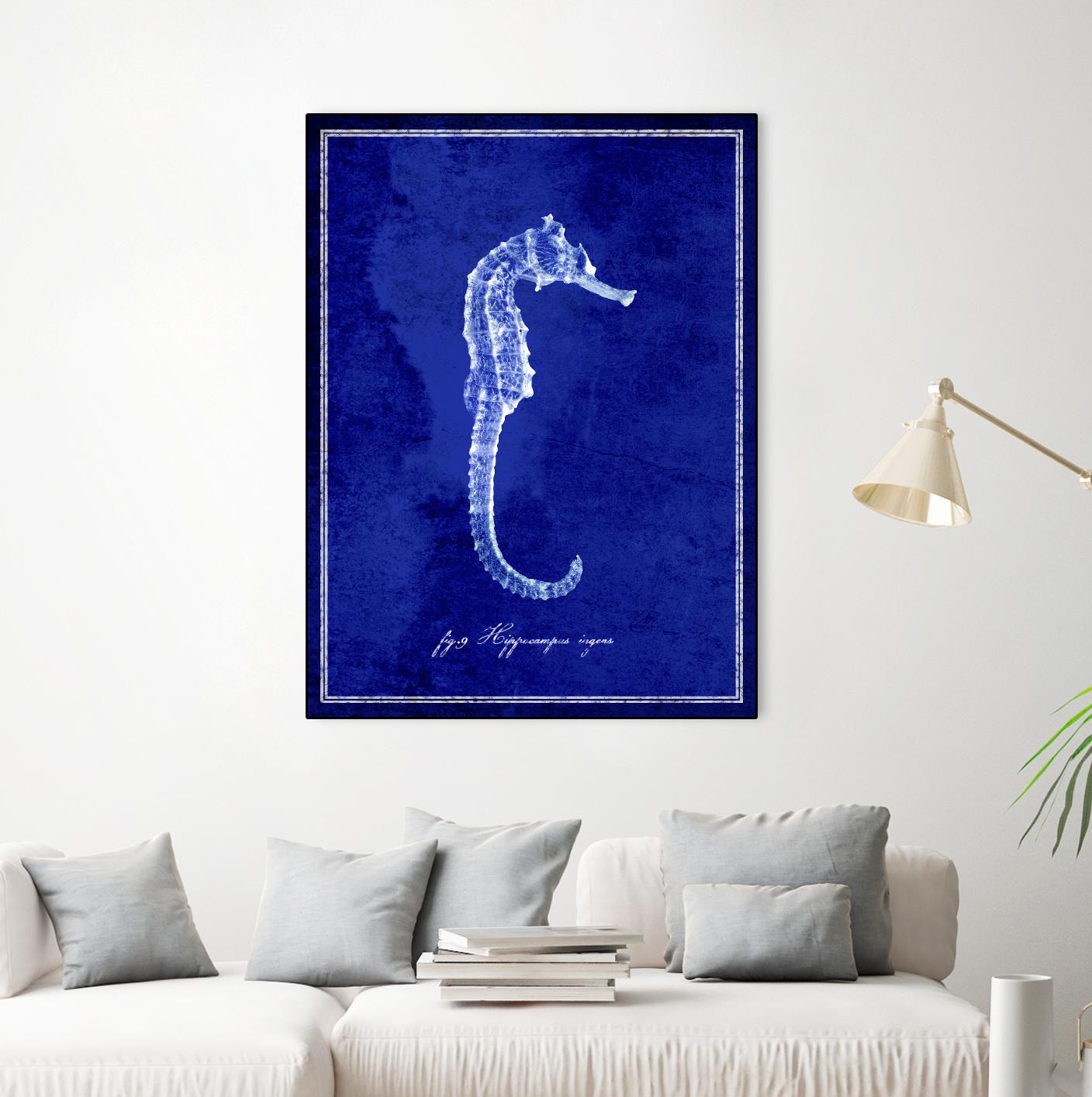 Seahorse by GI ArtLab on GIANT ART - blue nautical