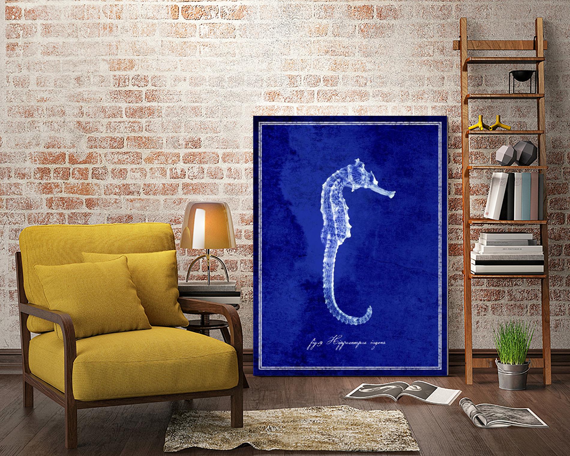 Seahorse by GI ArtLab on GIANT ART - blue nautical