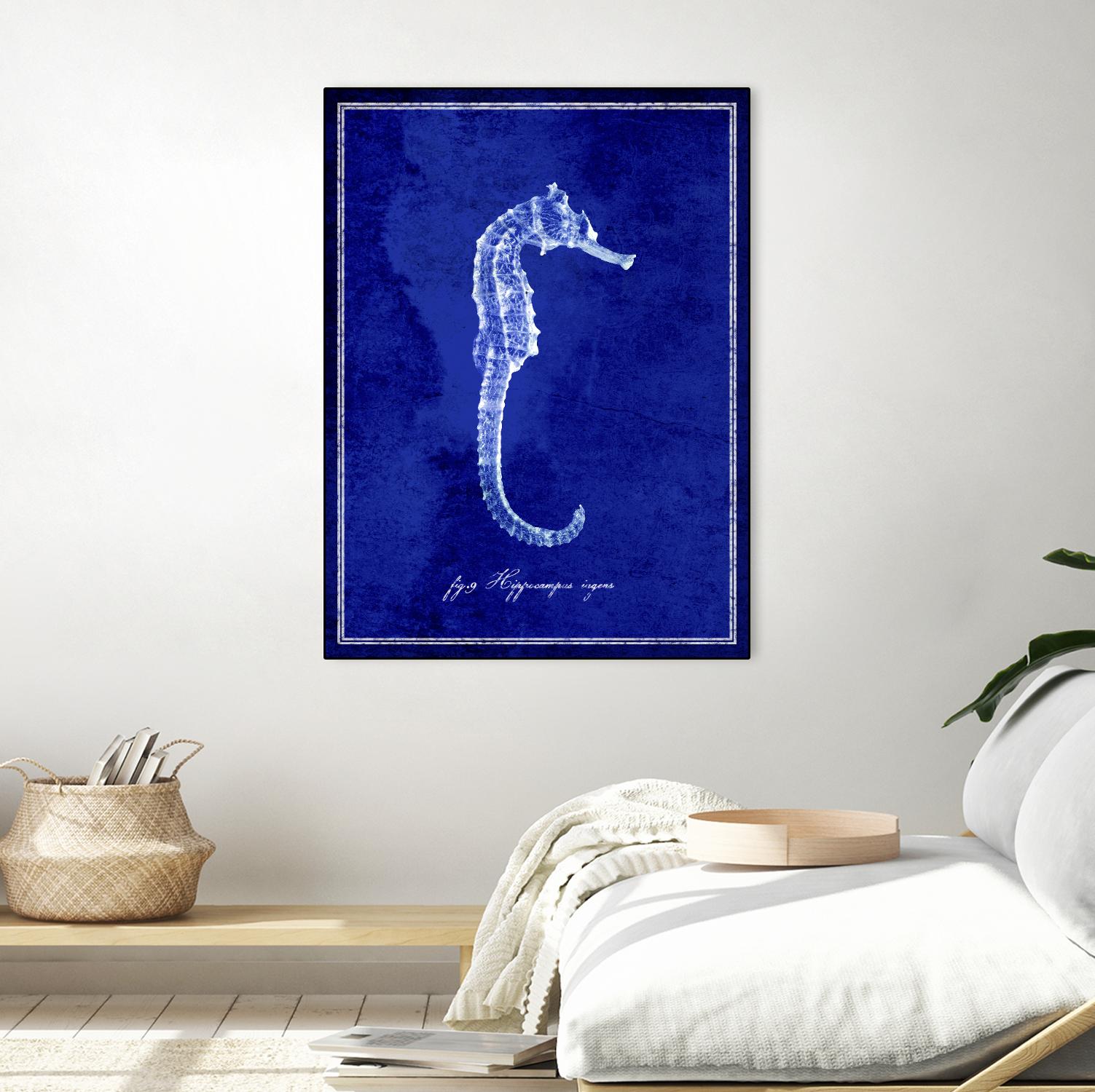 Seahorse by GI ArtLab on GIANT ART - blue nautical