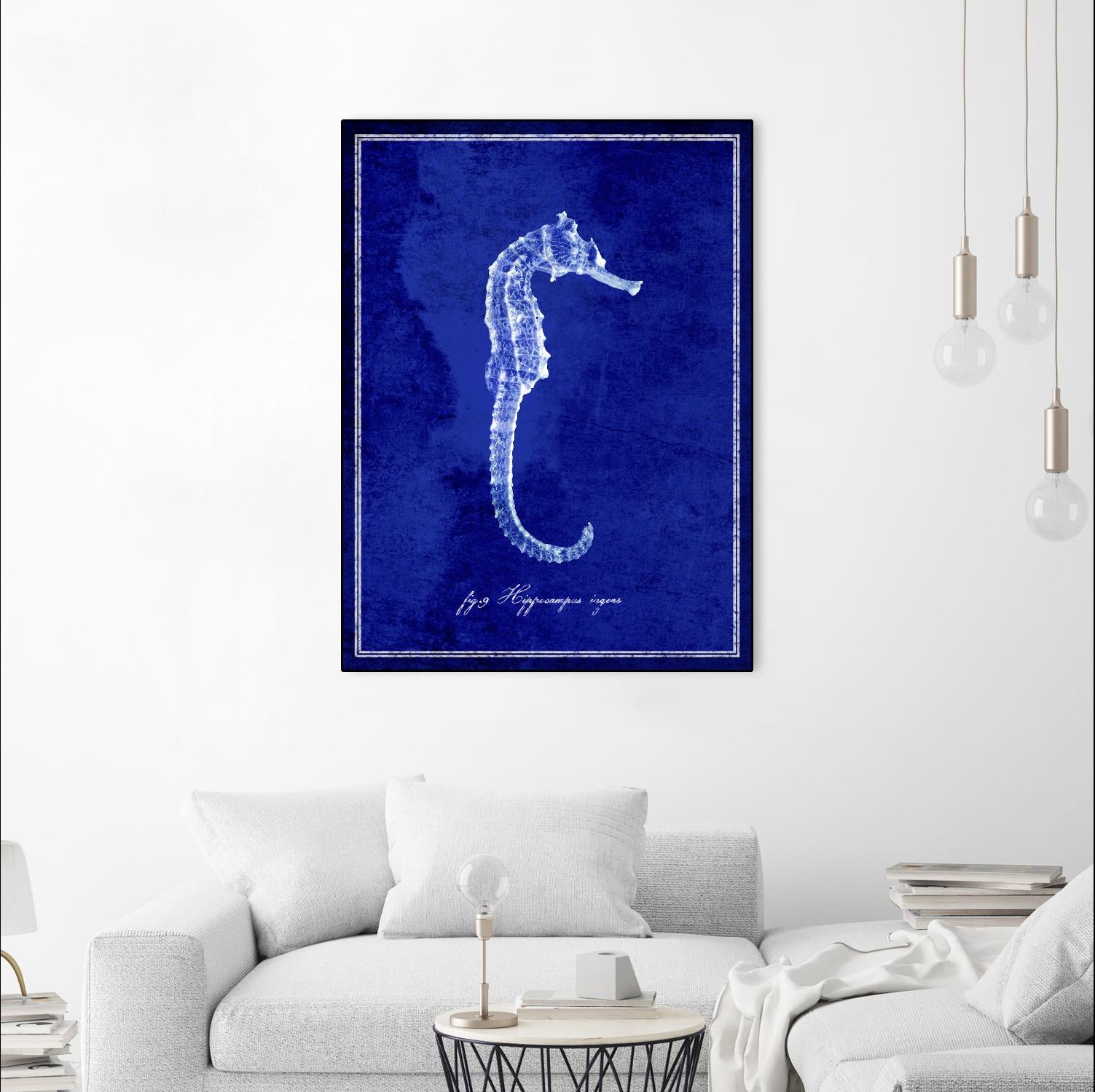 Seahorse by GI ArtLab on GIANT ART - blue nautical
