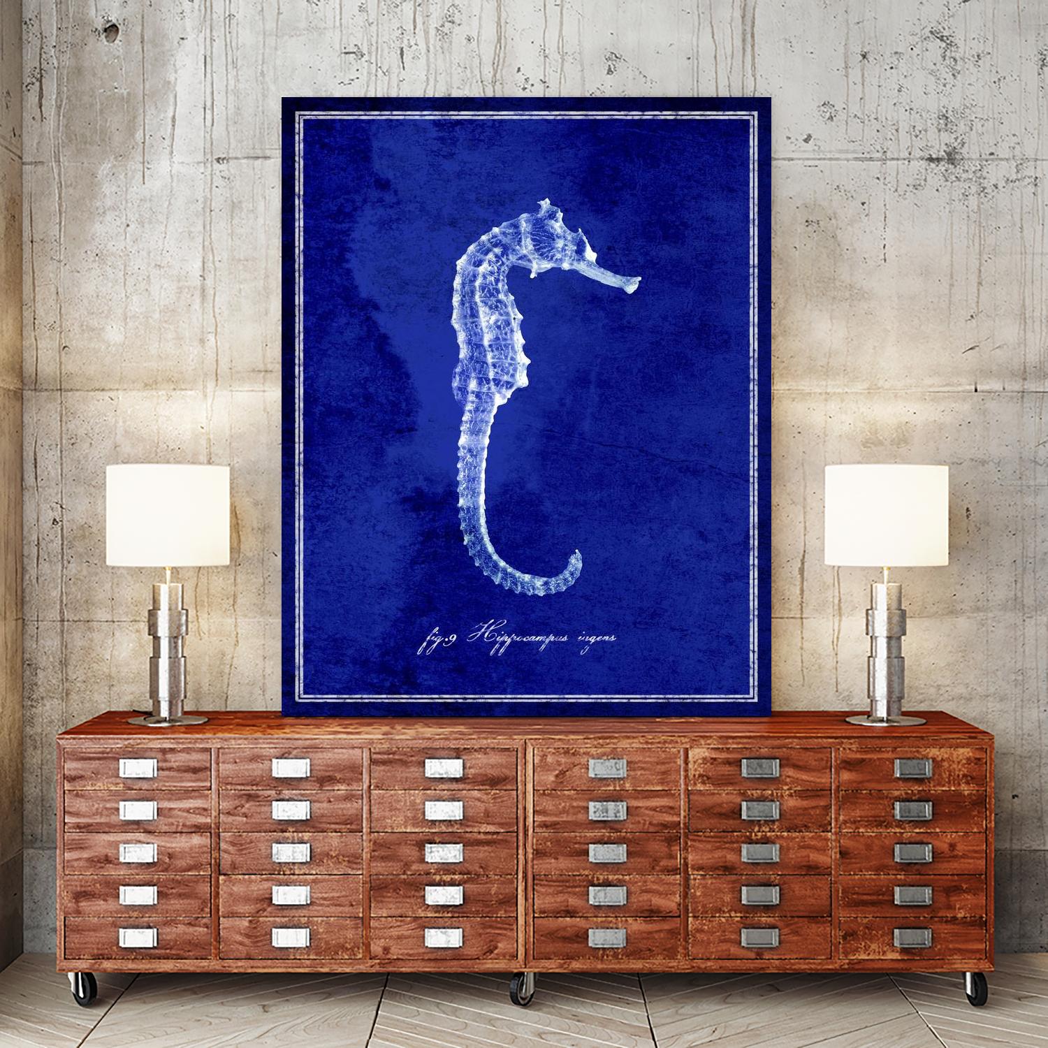 Seahorse by GI ArtLab on GIANT ART - blue nautical