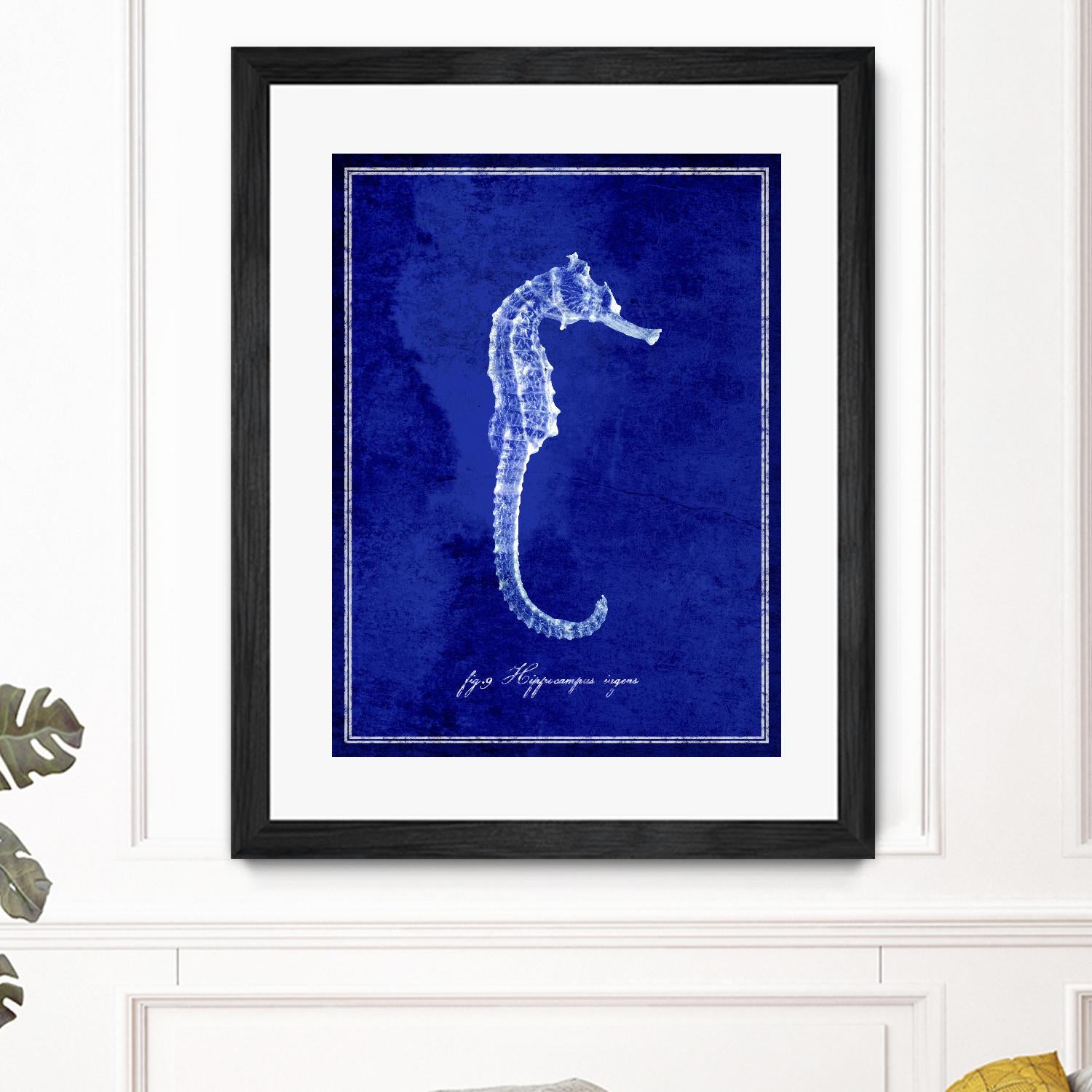 Seahorse by GI ArtLab on GIANT ART - blue nautical