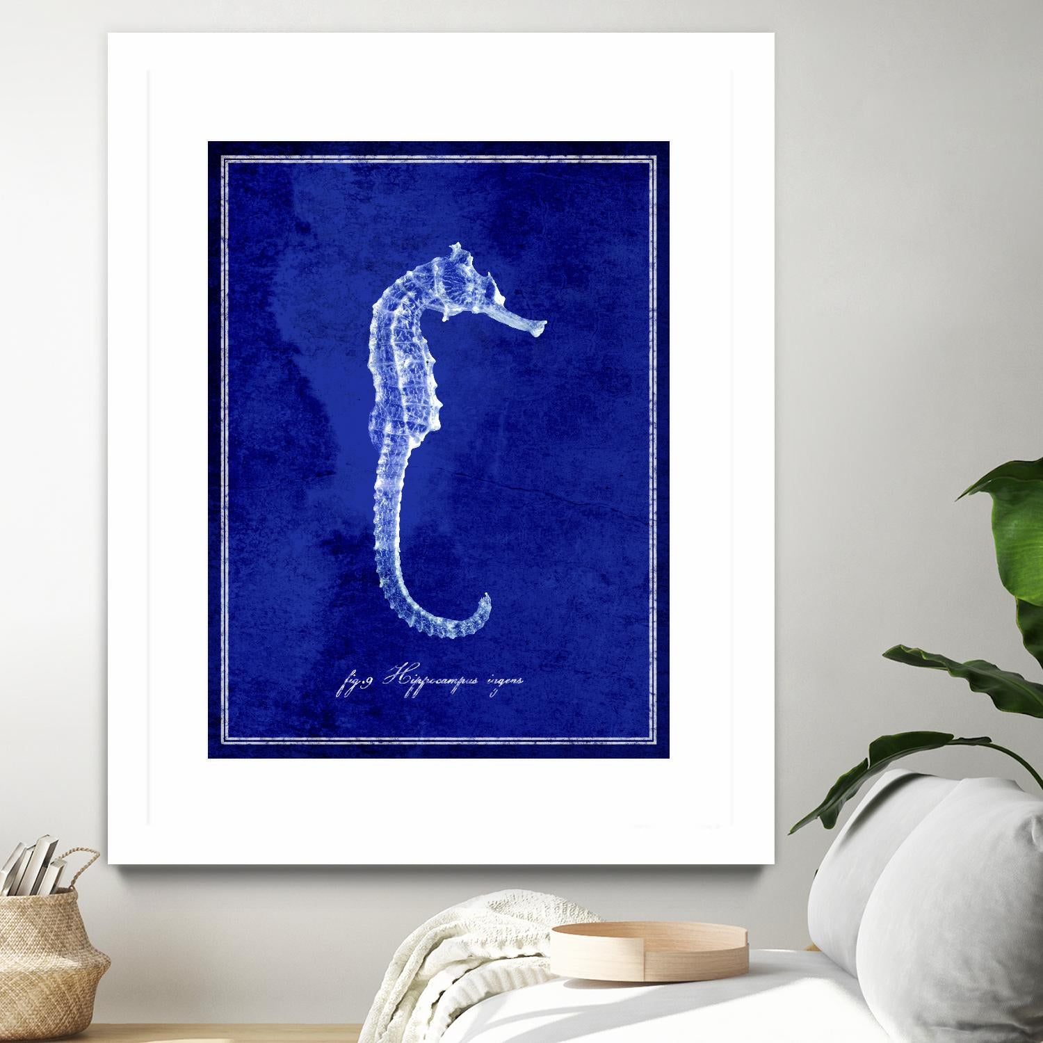 Seahorse by GI ArtLab on GIANT ART - blue nautical