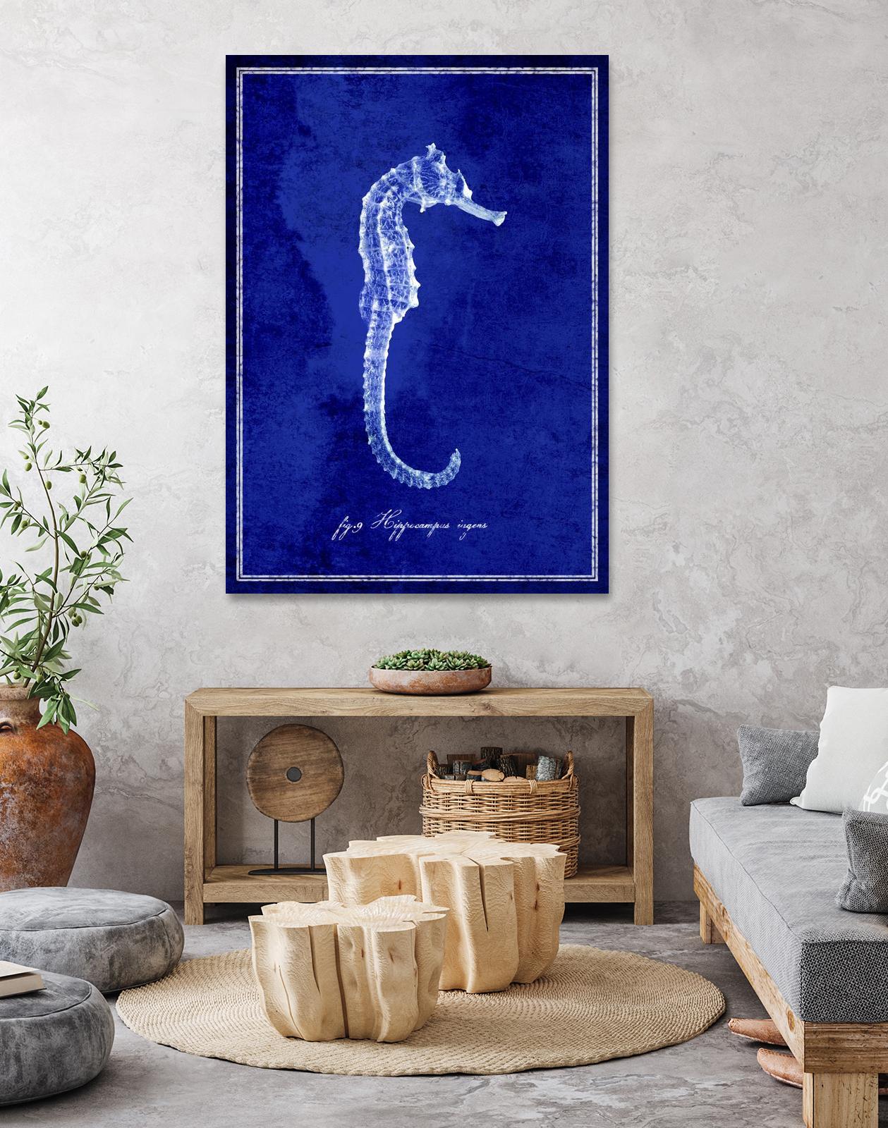 Seahorse by GI ArtLab on GIANT ART - blue nautical