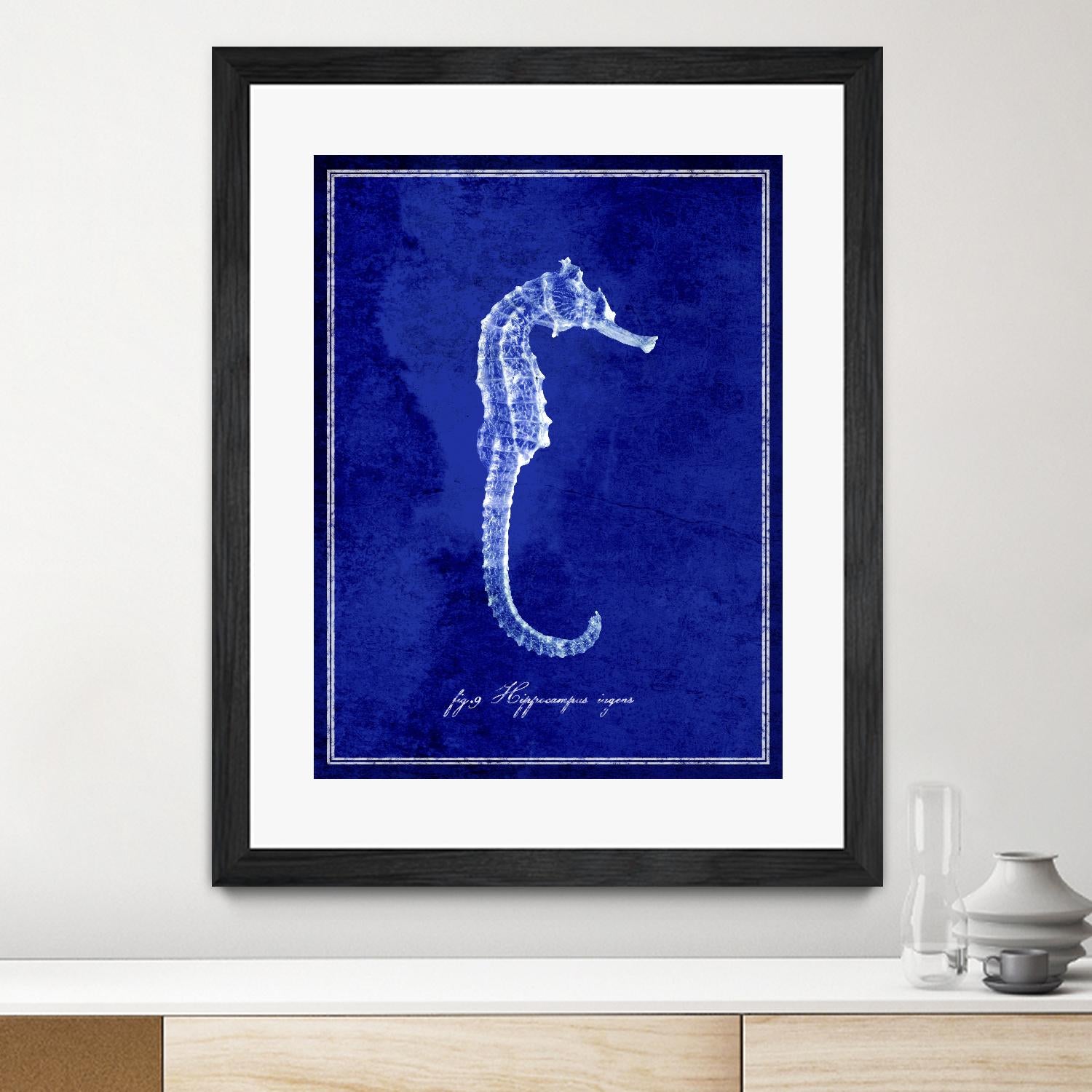 Seahorse by GI ArtLab on GIANT ART - blue nautical