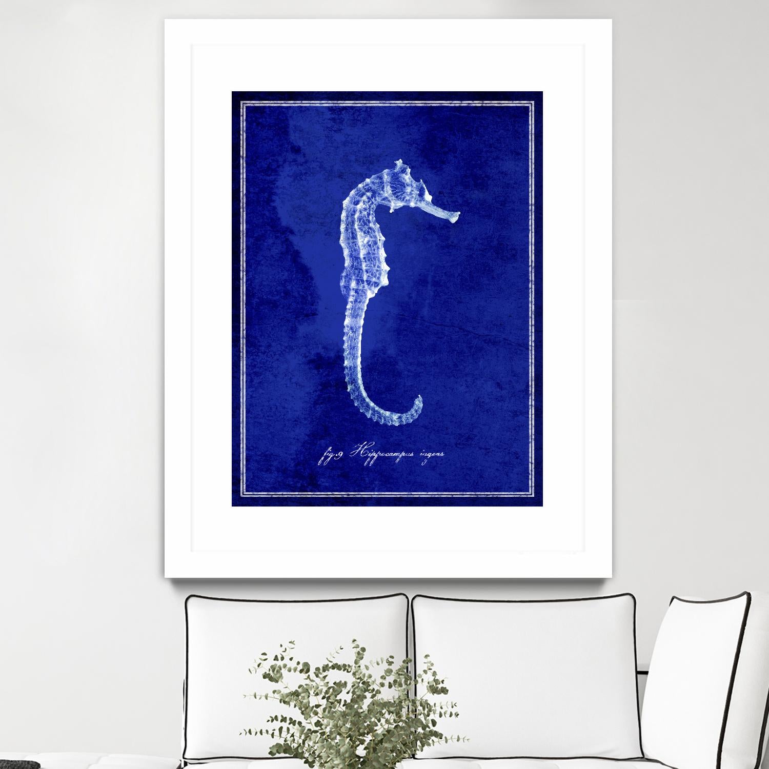 Seahorse by GI ArtLab on GIANT ART - blue nautical