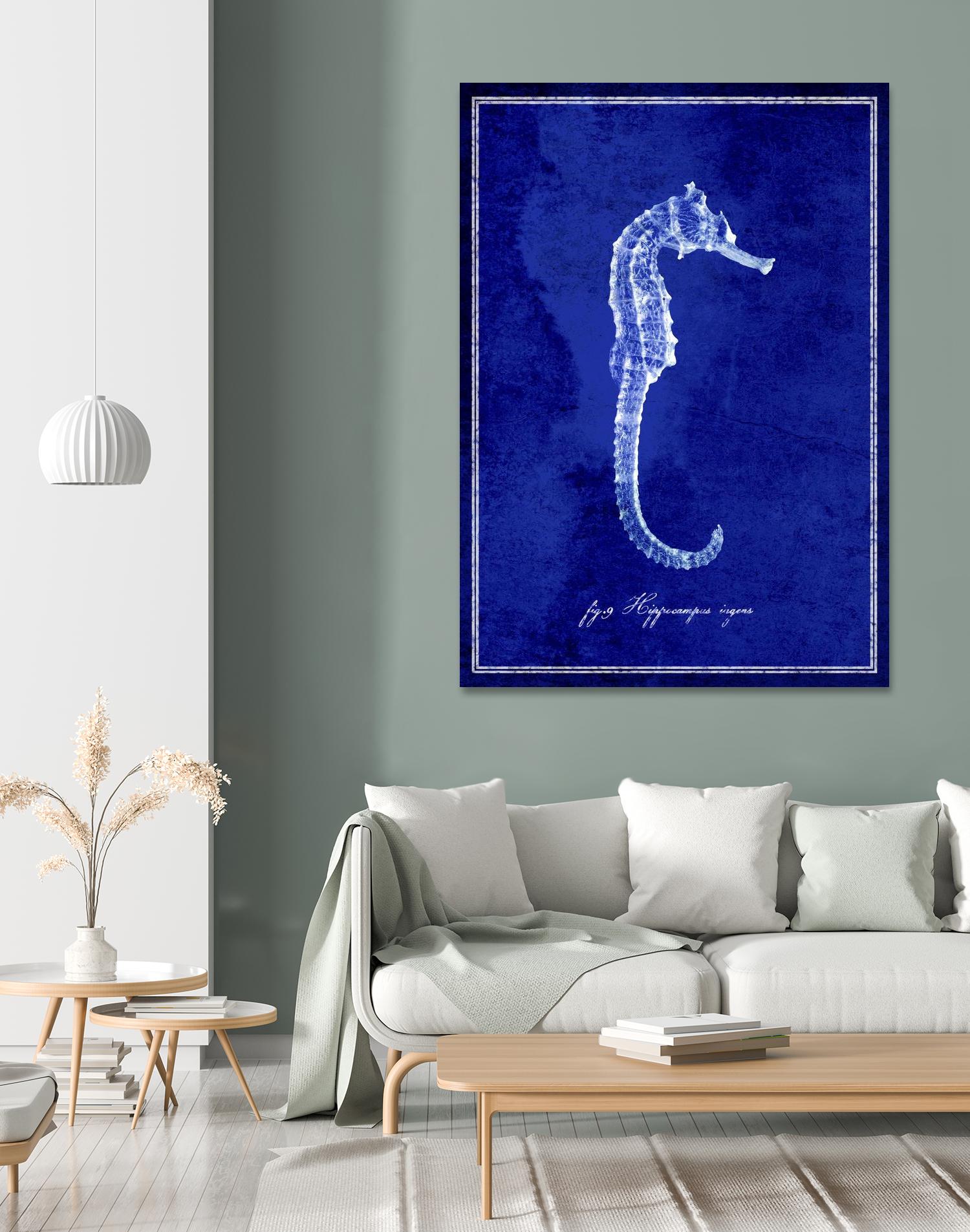 Seahorse by GI ArtLab on GIANT ART - blue nautical