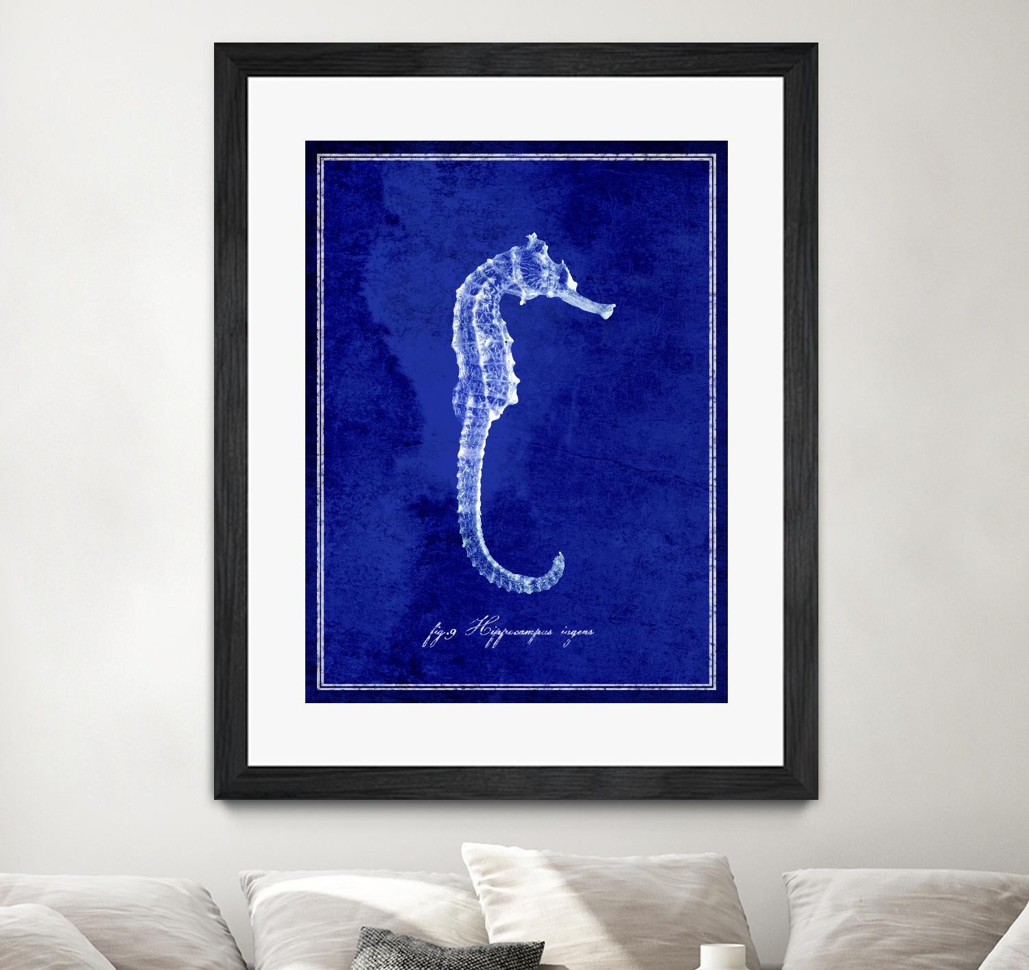 Seahorse by GI ArtLab on GIANT ART - blue nautical