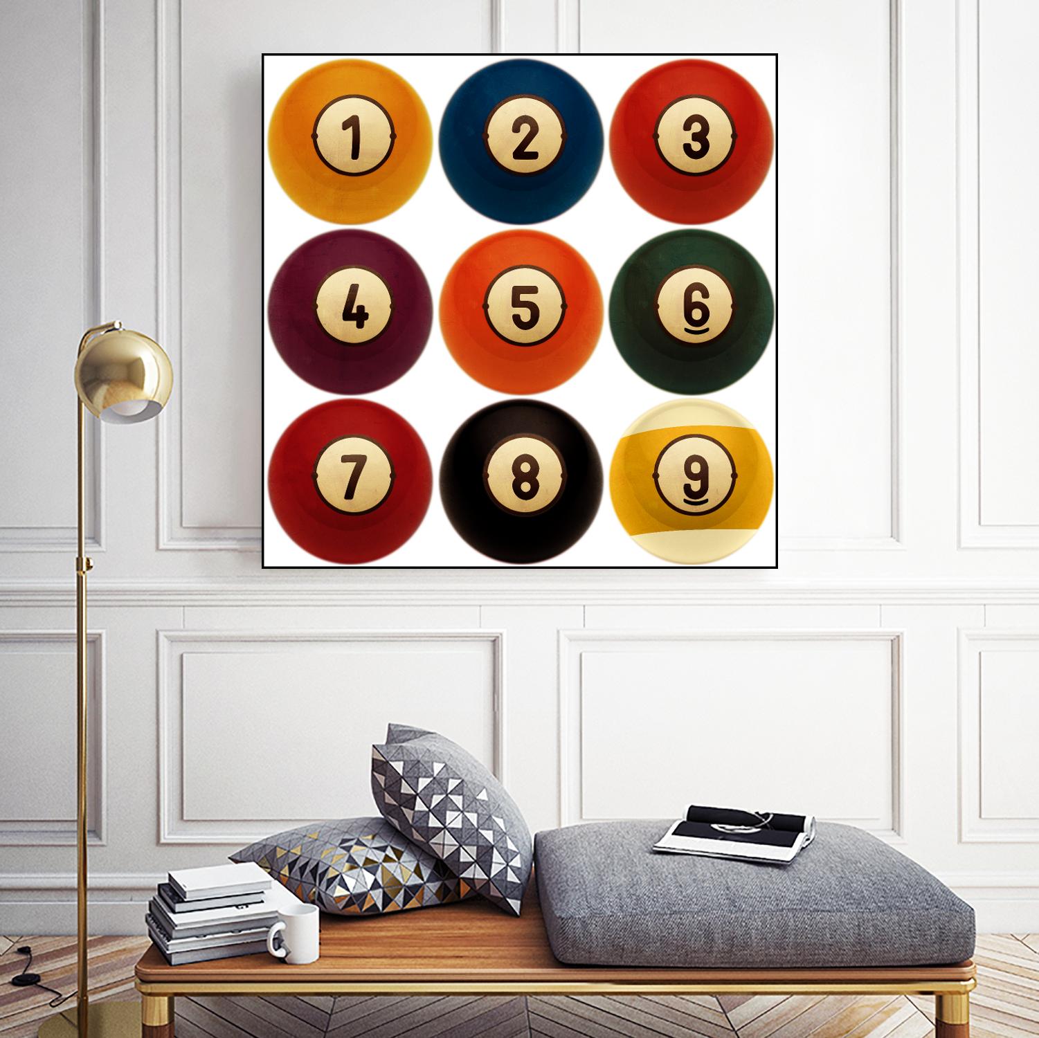 Billiards by GI ArtLab on GIANT ART - yellow leisure