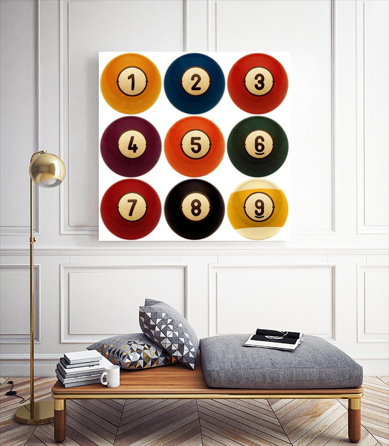 Billiards by GI ArtLab on GIANT ART - yellow leisure