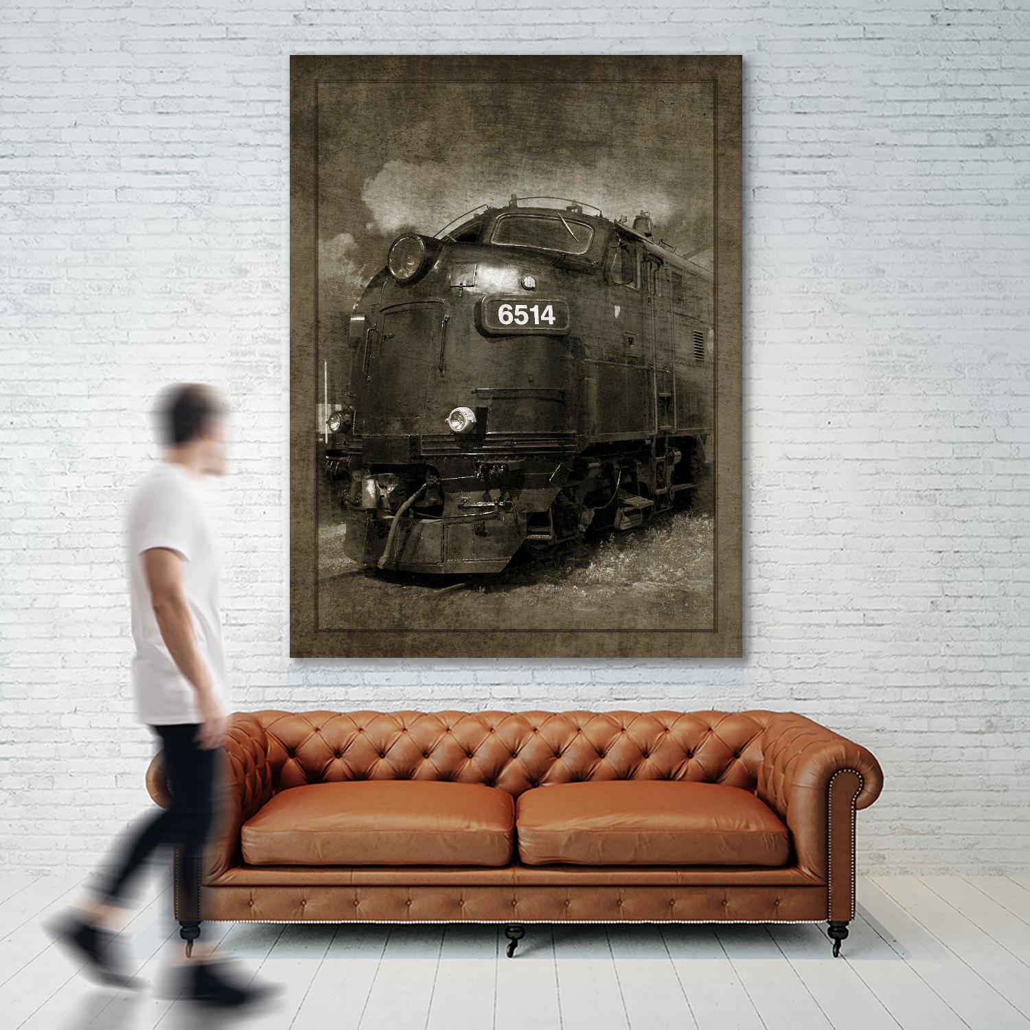 Diesel Electric Locomotive by GI ArtLab on GIANT ART - black leisure