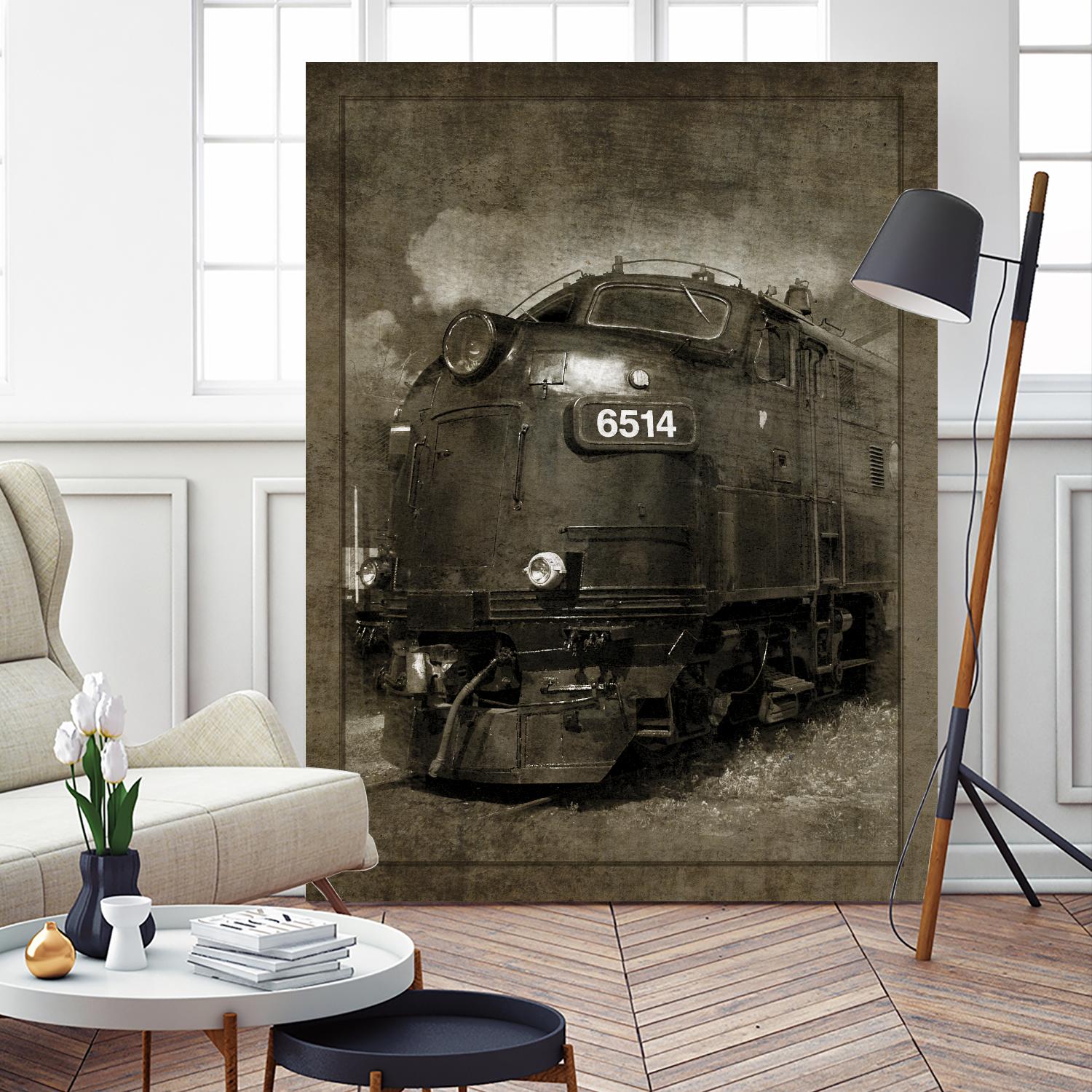 Diesel Electric Locomotive by GI ArtLab on GIANT ART - black leisure