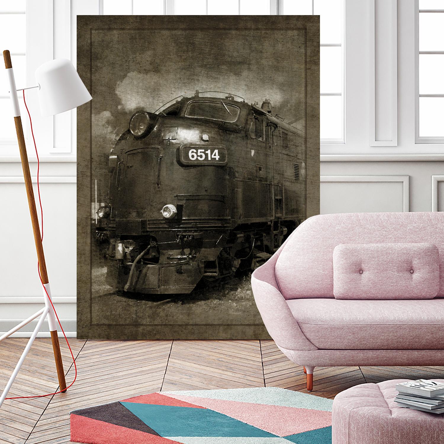 Diesel Electric Locomotive by GI ArtLab on GIANT ART - black leisure