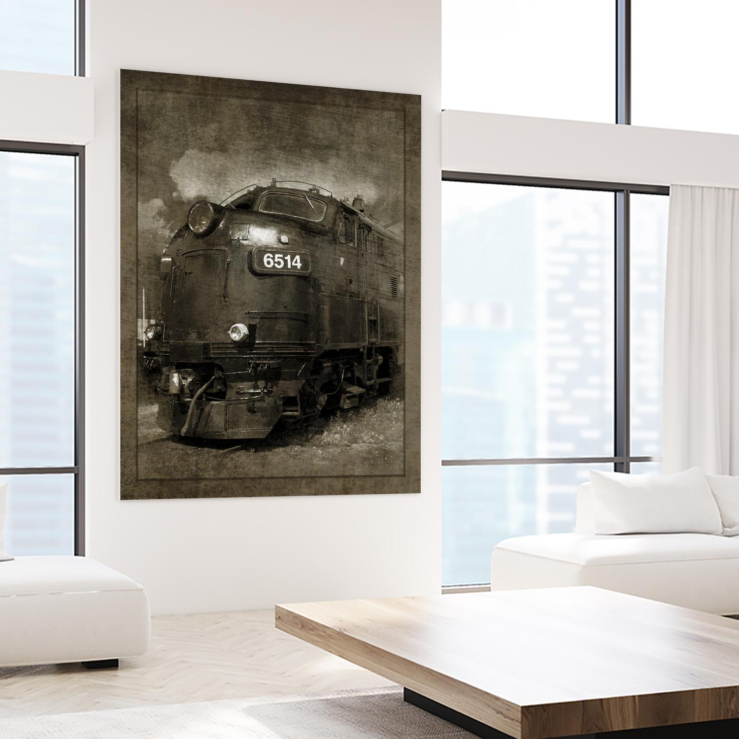 Diesel Electric Locomotive by GI ArtLab on GIANT ART - black leisure