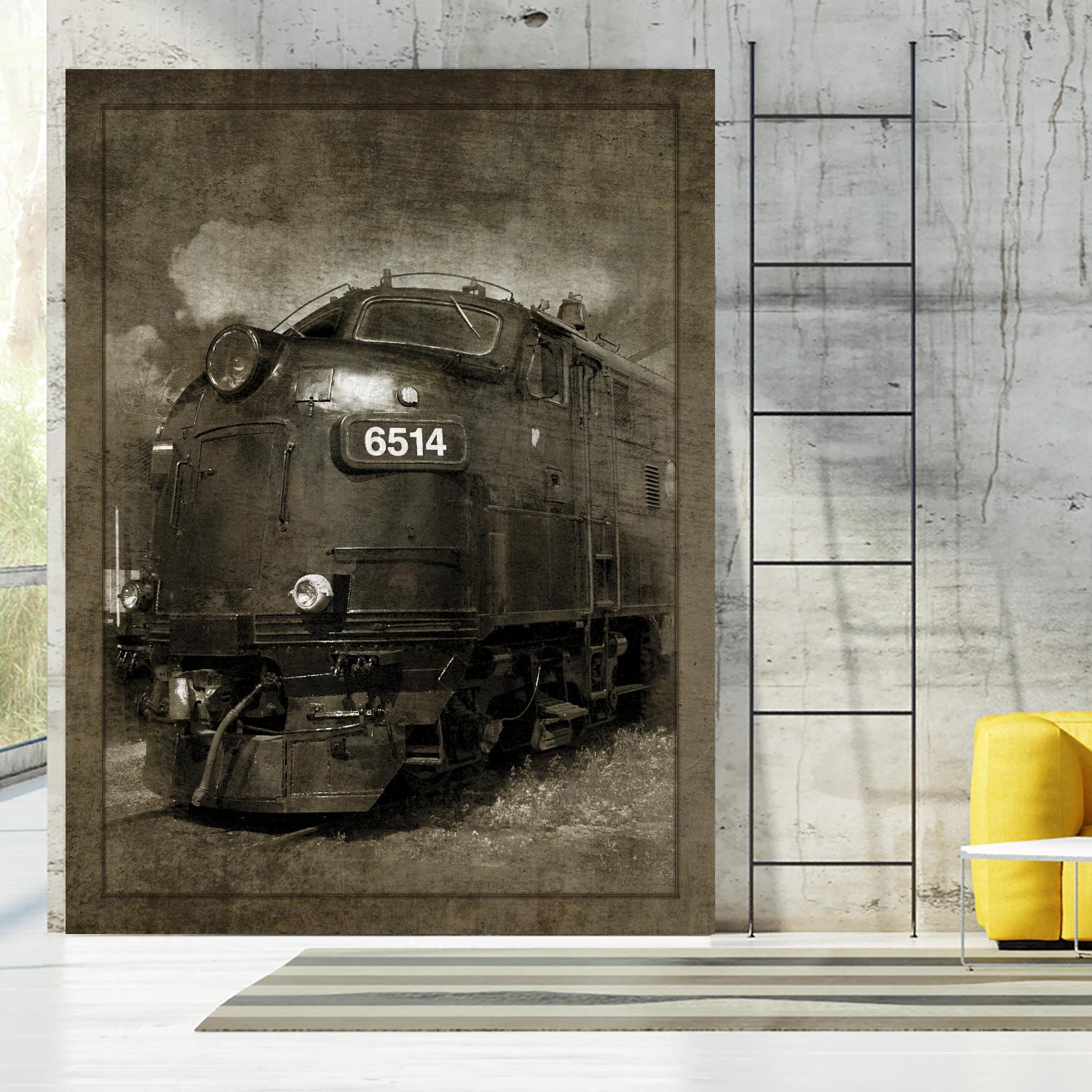 Diesel Electric Locomotive by GI ArtLab on GIANT ART - black leisure
