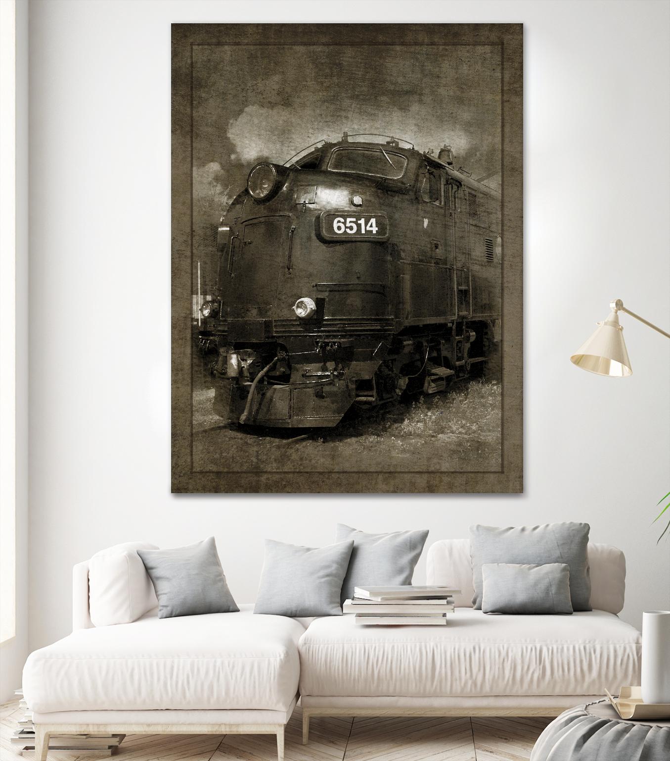 Diesel Electric Locomotive by GI ArtLab on GIANT ART - black leisure