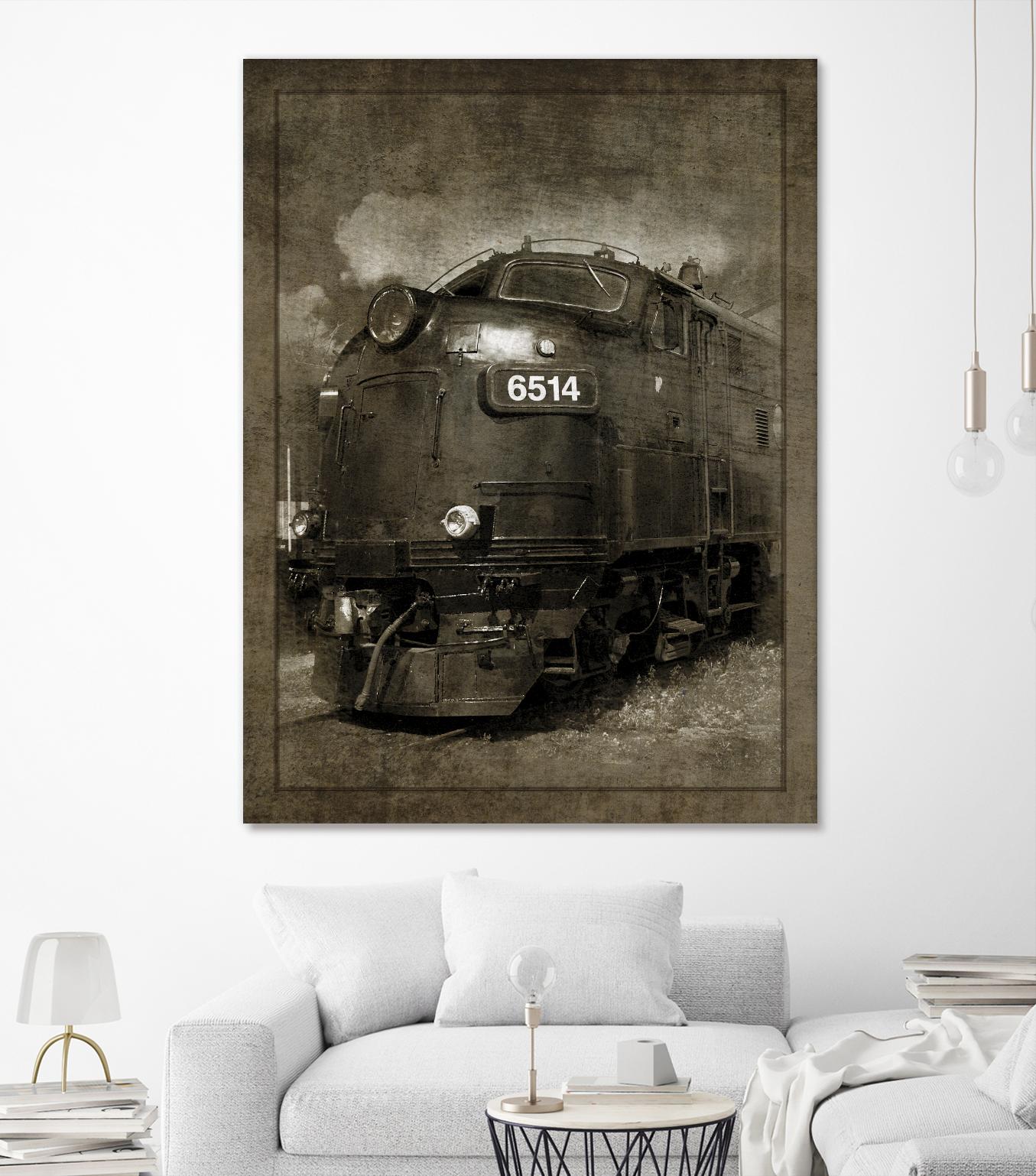 Diesel Electric Locomotive by GI ArtLab on GIANT ART - black leisure