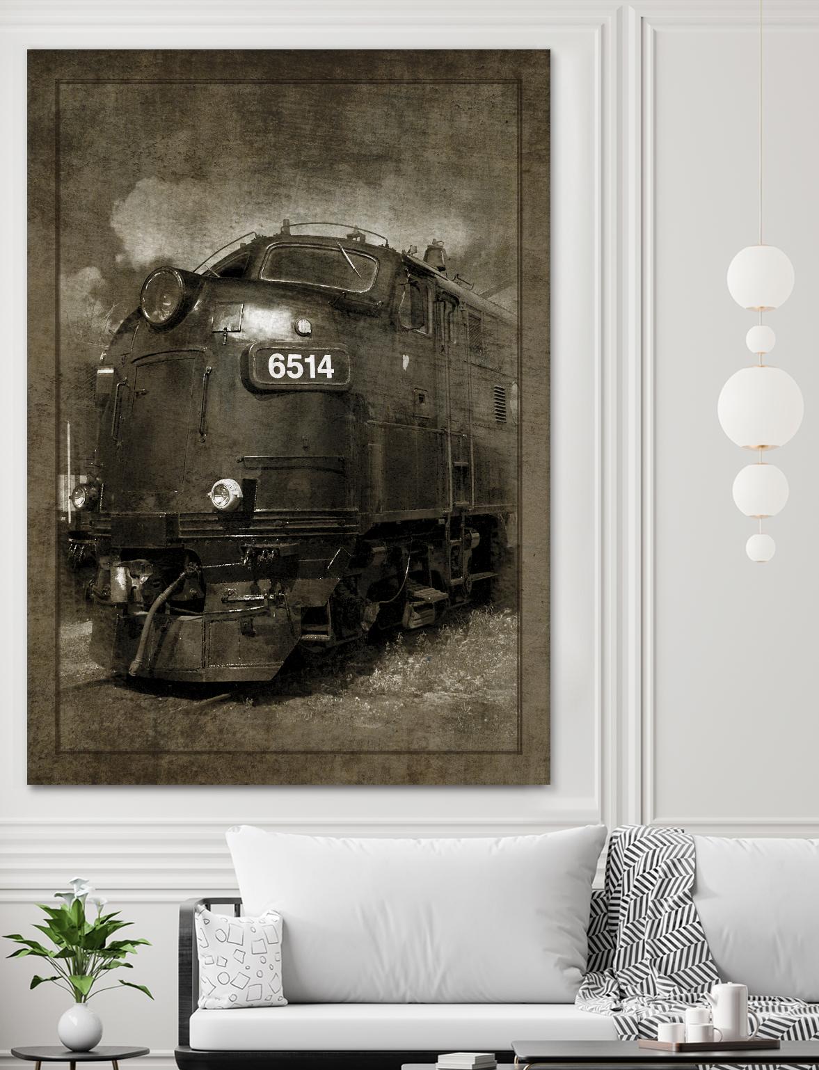Diesel Electric Locomotive by GI ArtLab on GIANT ART - black leisure