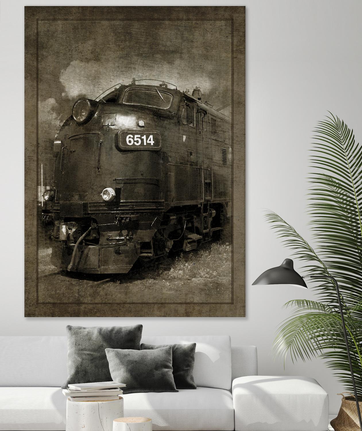 Diesel Electric Locomotive by GI ArtLab on GIANT ART - black leisure