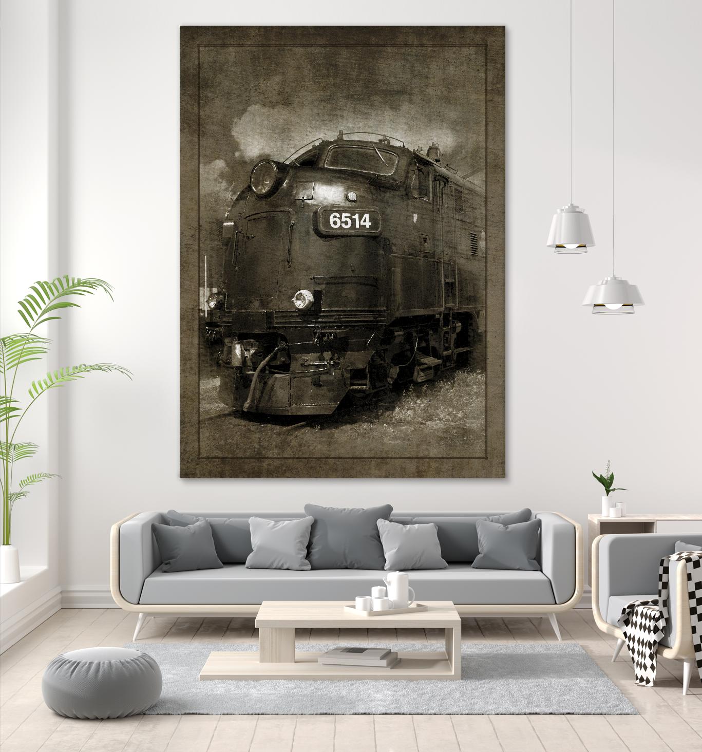 Diesel Electric Locomotive by GI ArtLab on GIANT ART - black leisure