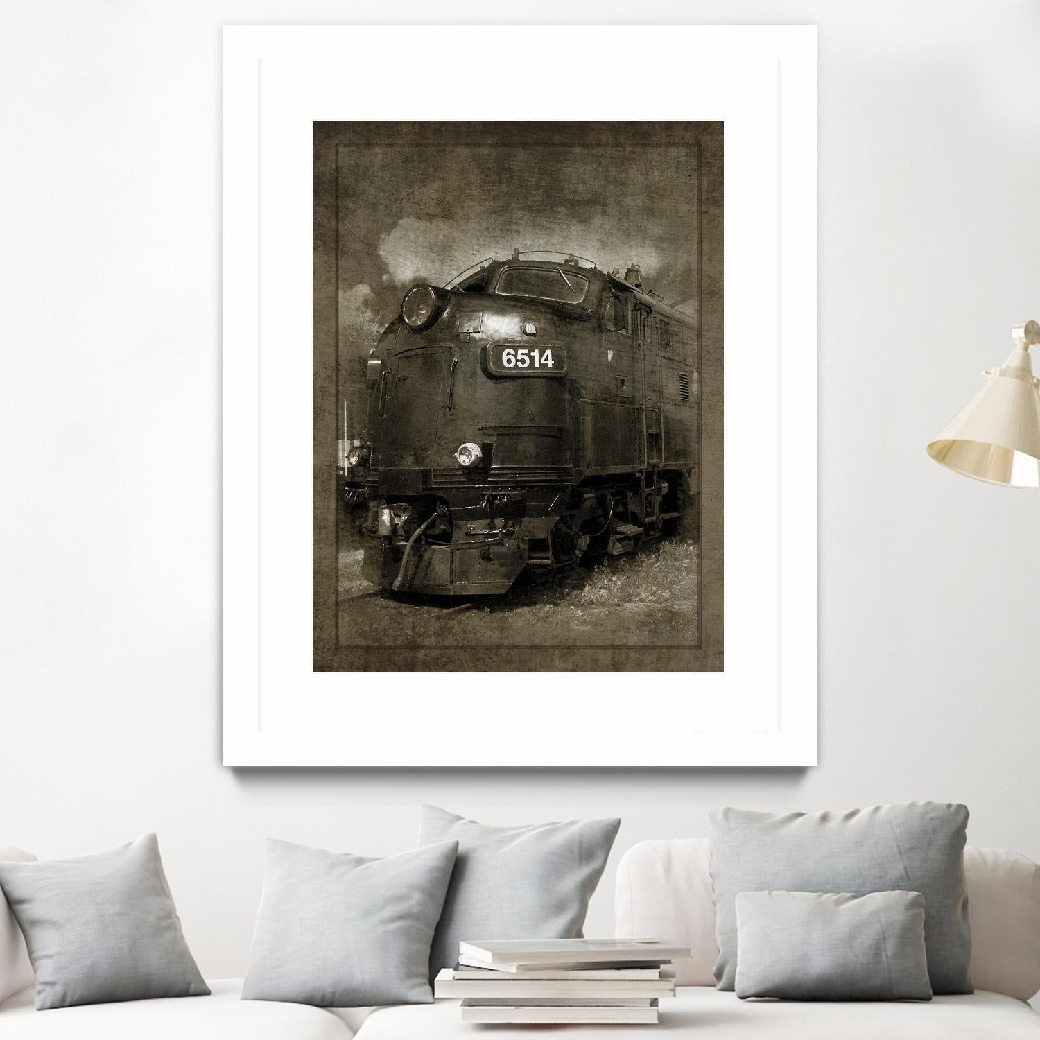 Diesel Electric Locomotive by GI ArtLab on GIANT ART - black leisure