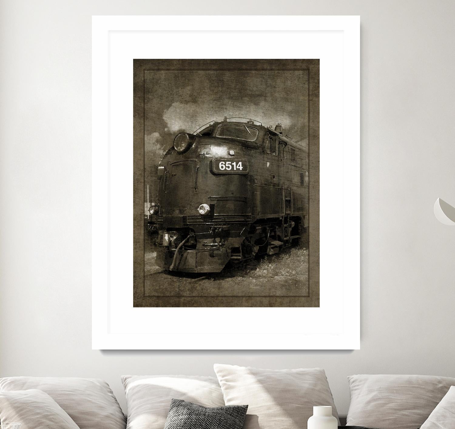 Diesel Electric Locomotive by GI ArtLab on GIANT ART - black leisure
