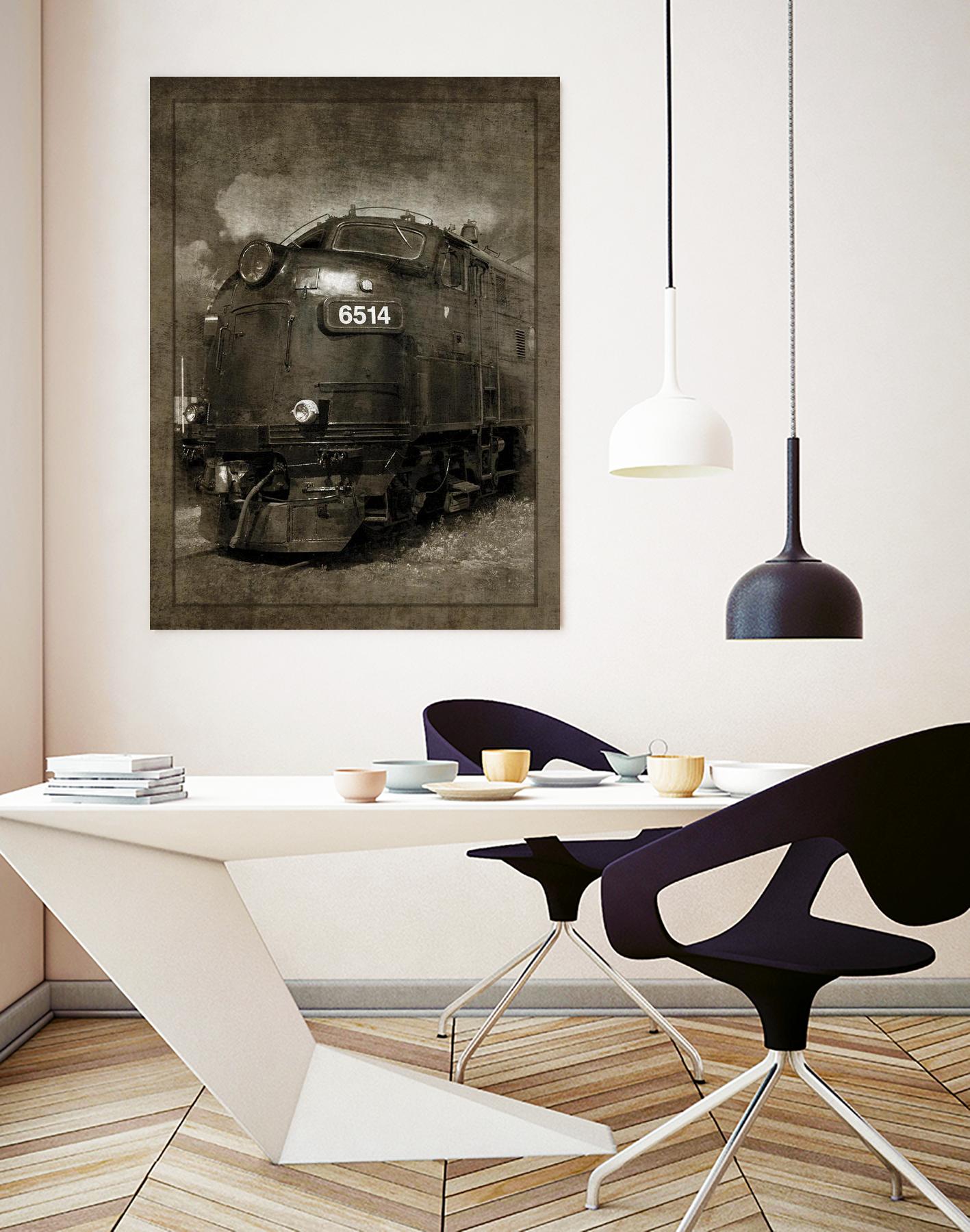 Diesel Electric Locomotive by GI ArtLab on GIANT ART - black leisure