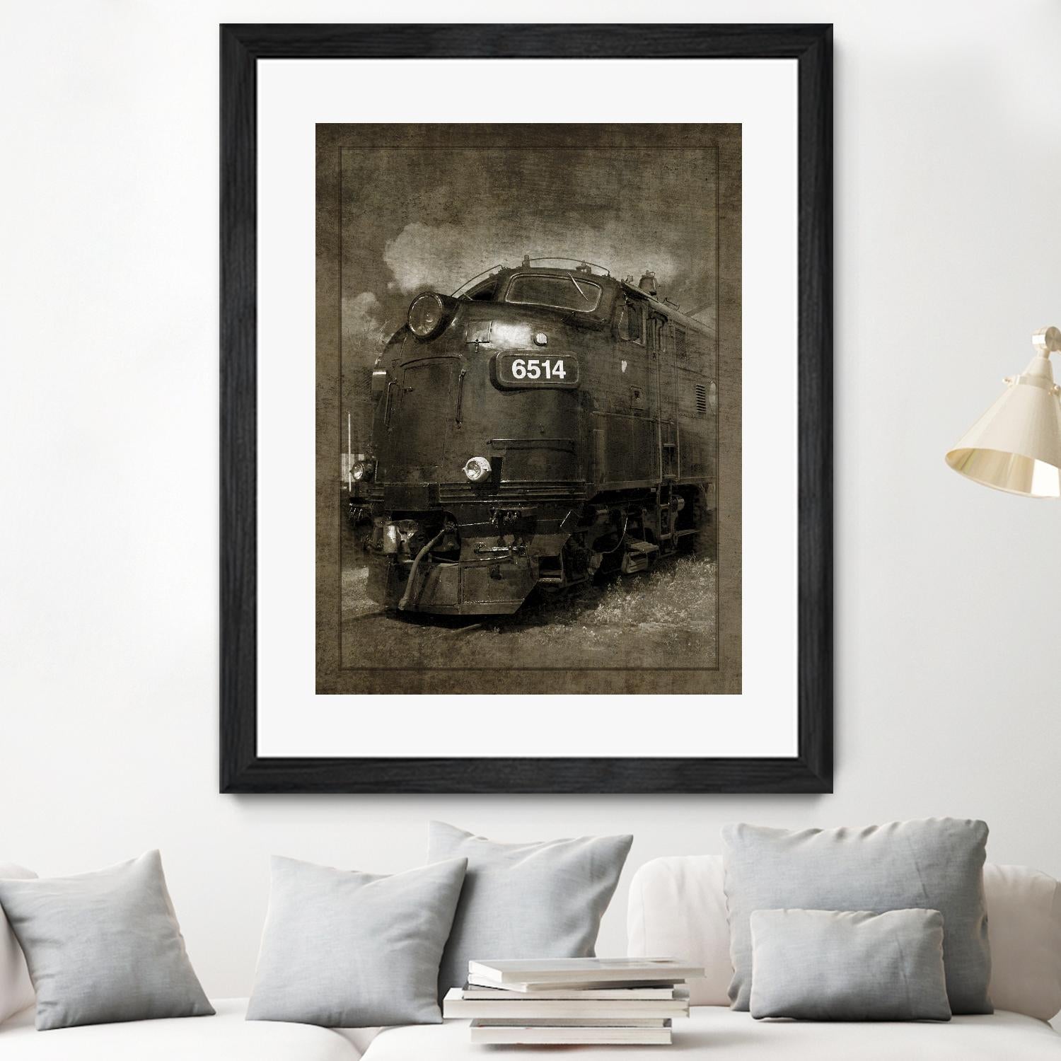 Diesel Electric Locomotive by GI ArtLab on GIANT ART - black leisure