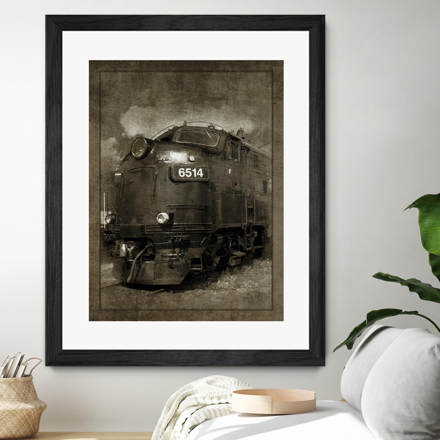 Diesel Electric Locomotive by GI ArtLab on GIANT ART - black leisure