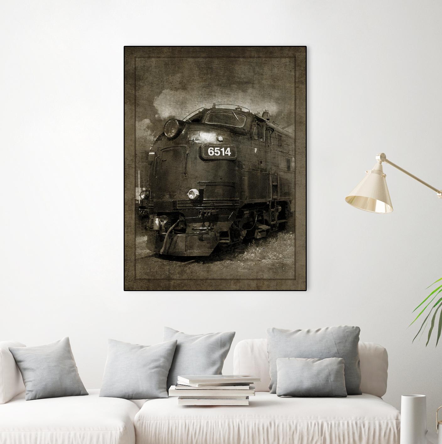 Diesel Electric Locomotive by GI ArtLab on GIANT ART - black leisure