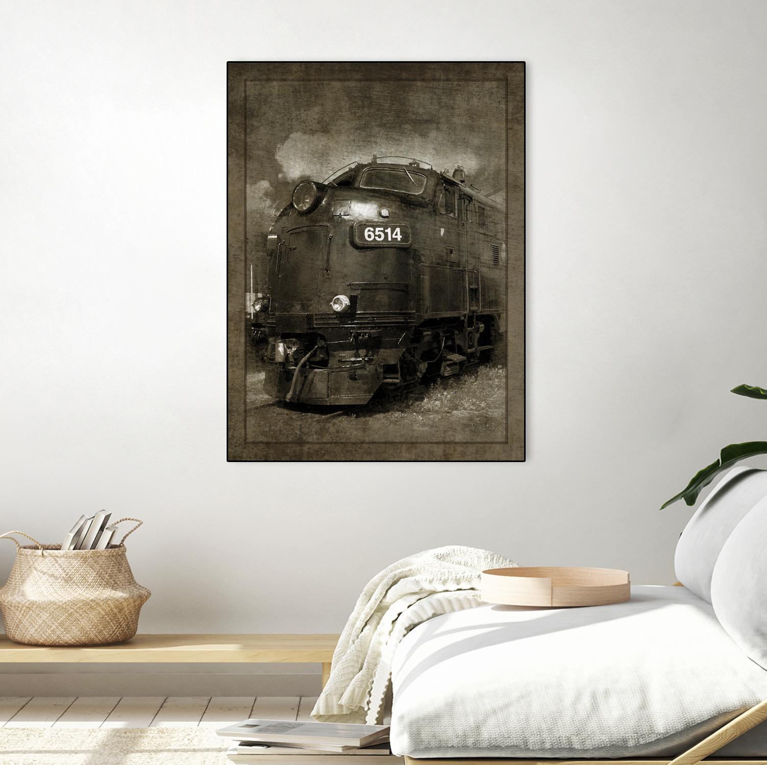 Diesel Electric Locomotive by GI ArtLab on GIANT ART - black leisure