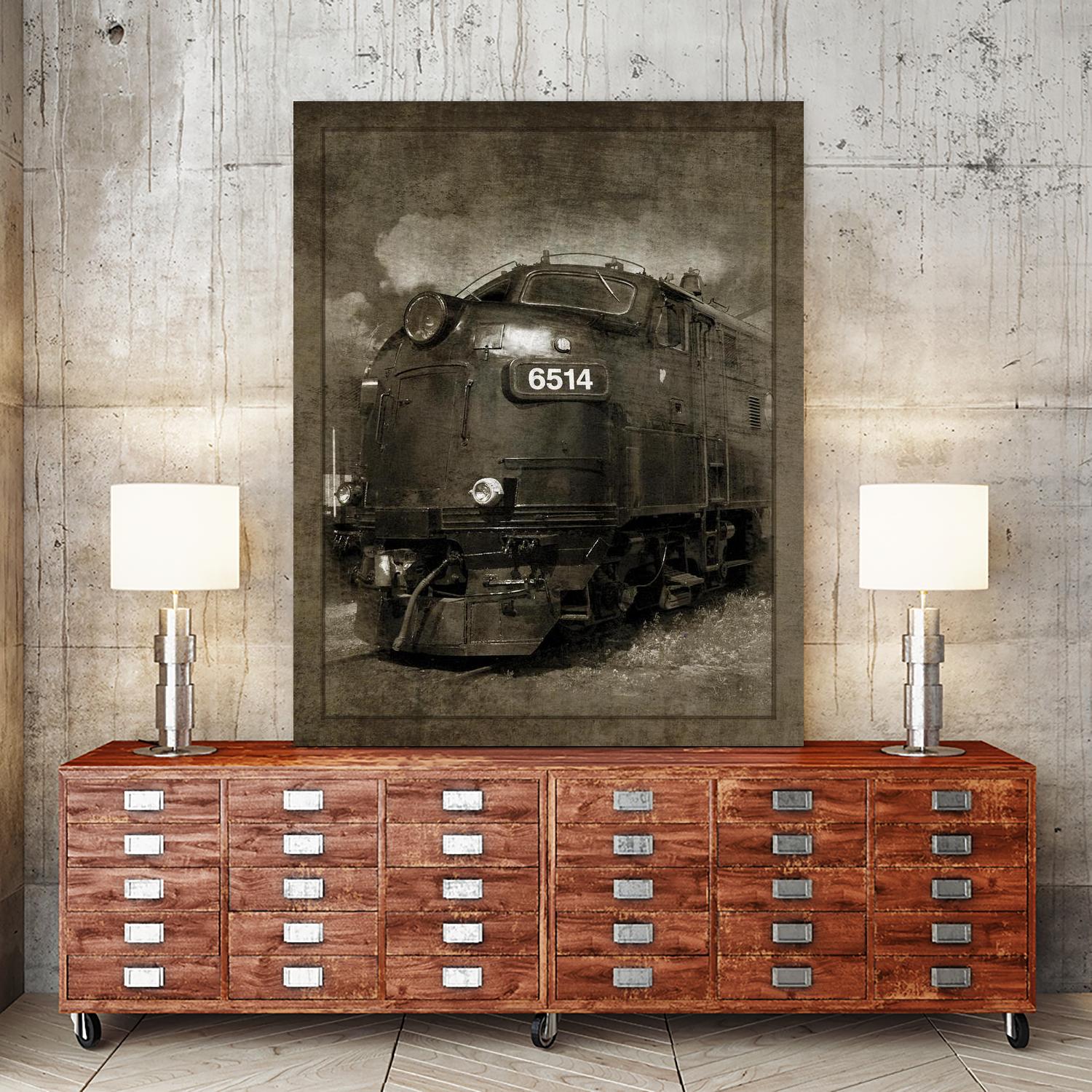 Diesel Electric Locomotive by GI ArtLab on GIANT ART - black leisure