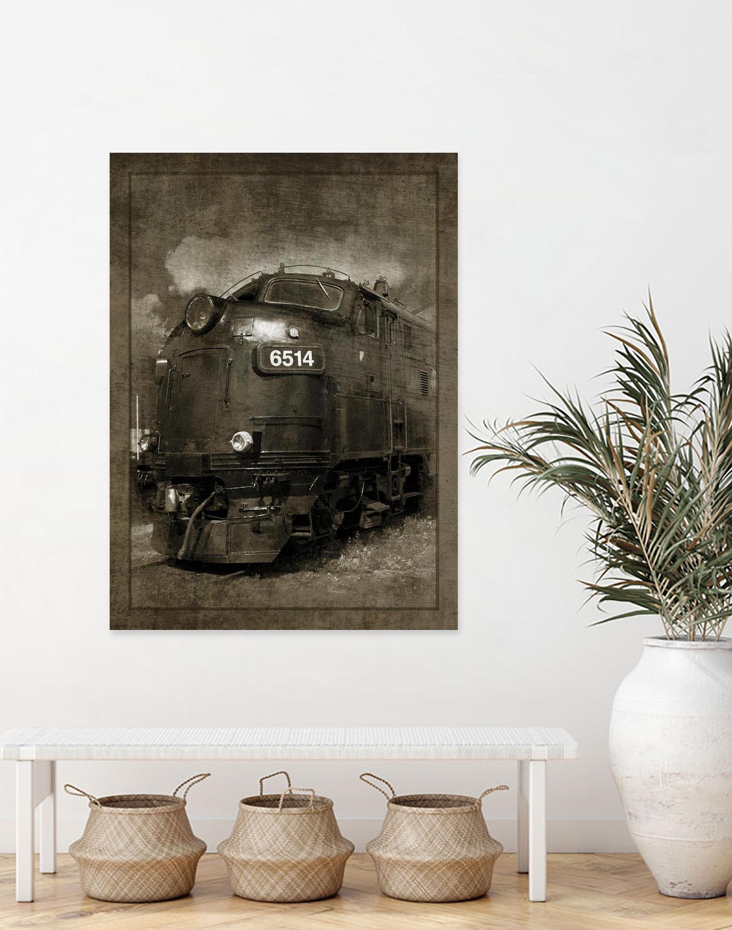 Diesel Electric Locomotive by GI ArtLab on GIANT ART - black leisure
