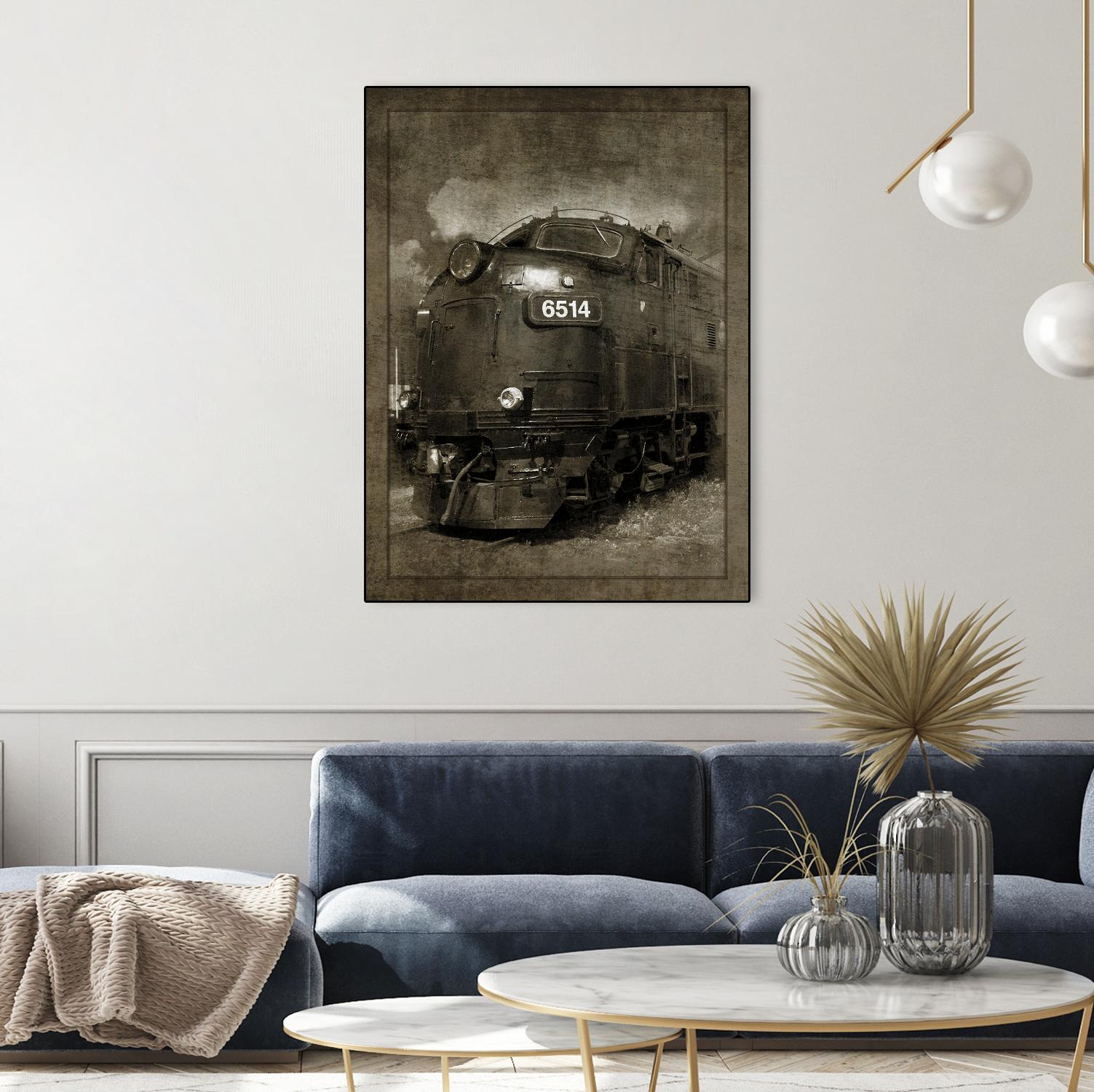 Diesel Electric Locomotive by GI ArtLab on GIANT ART - black leisure