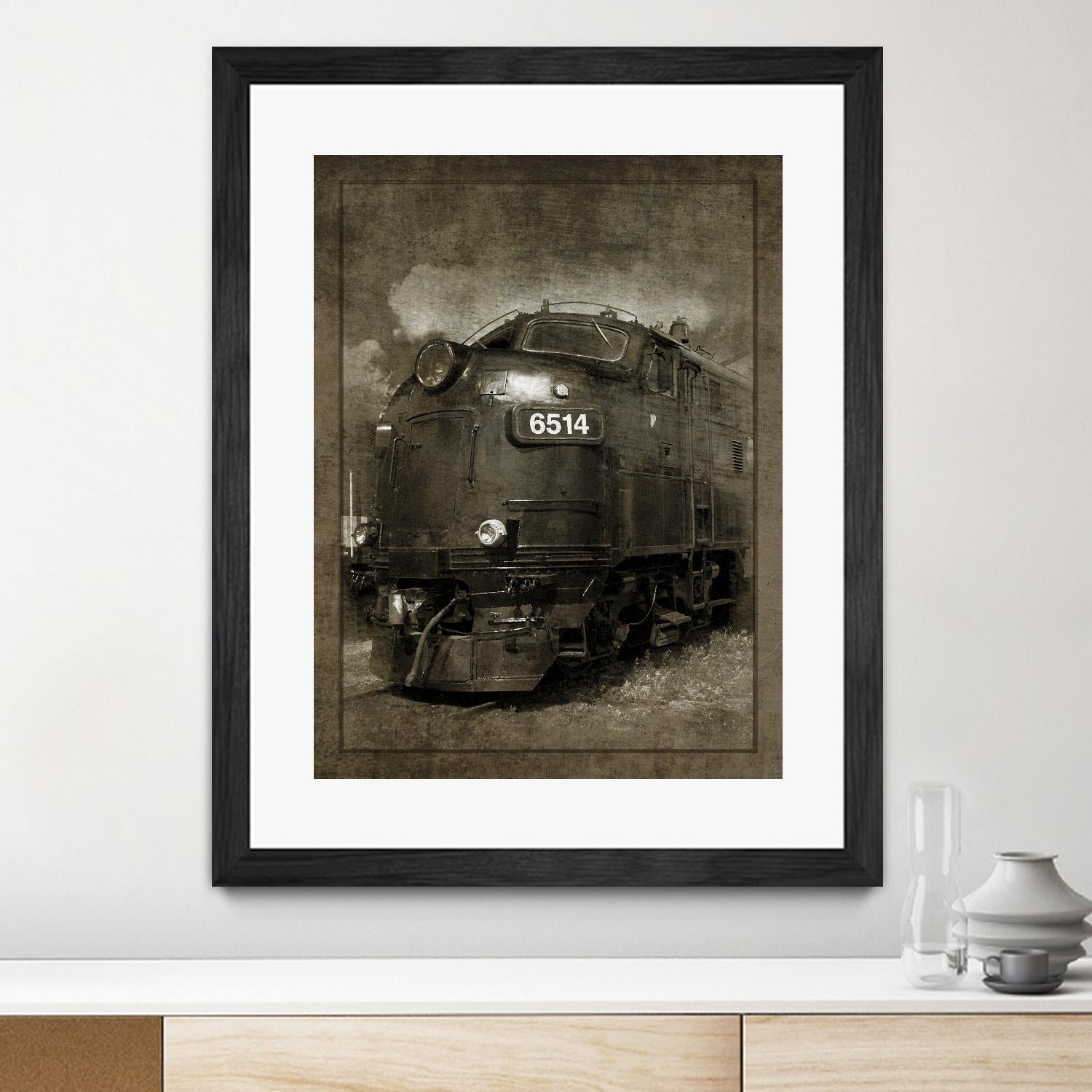 Diesel Electric Locomotive by GI ArtLab on GIANT ART - black leisure