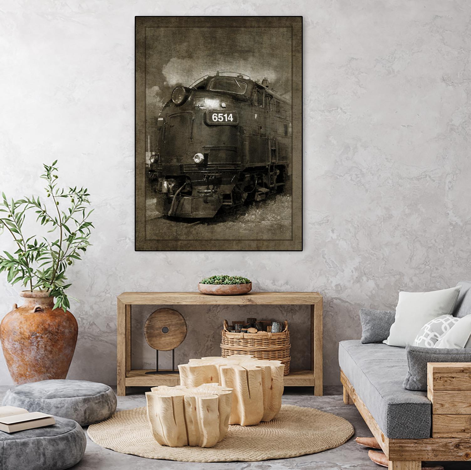 Diesel Electric Locomotive by GI ArtLab on GIANT ART - black leisure