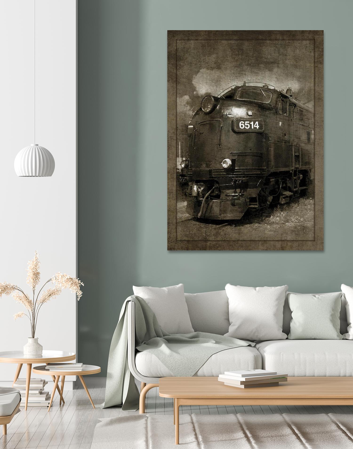 Diesel Electric Locomotive by GI ArtLab on GIANT ART - black leisure