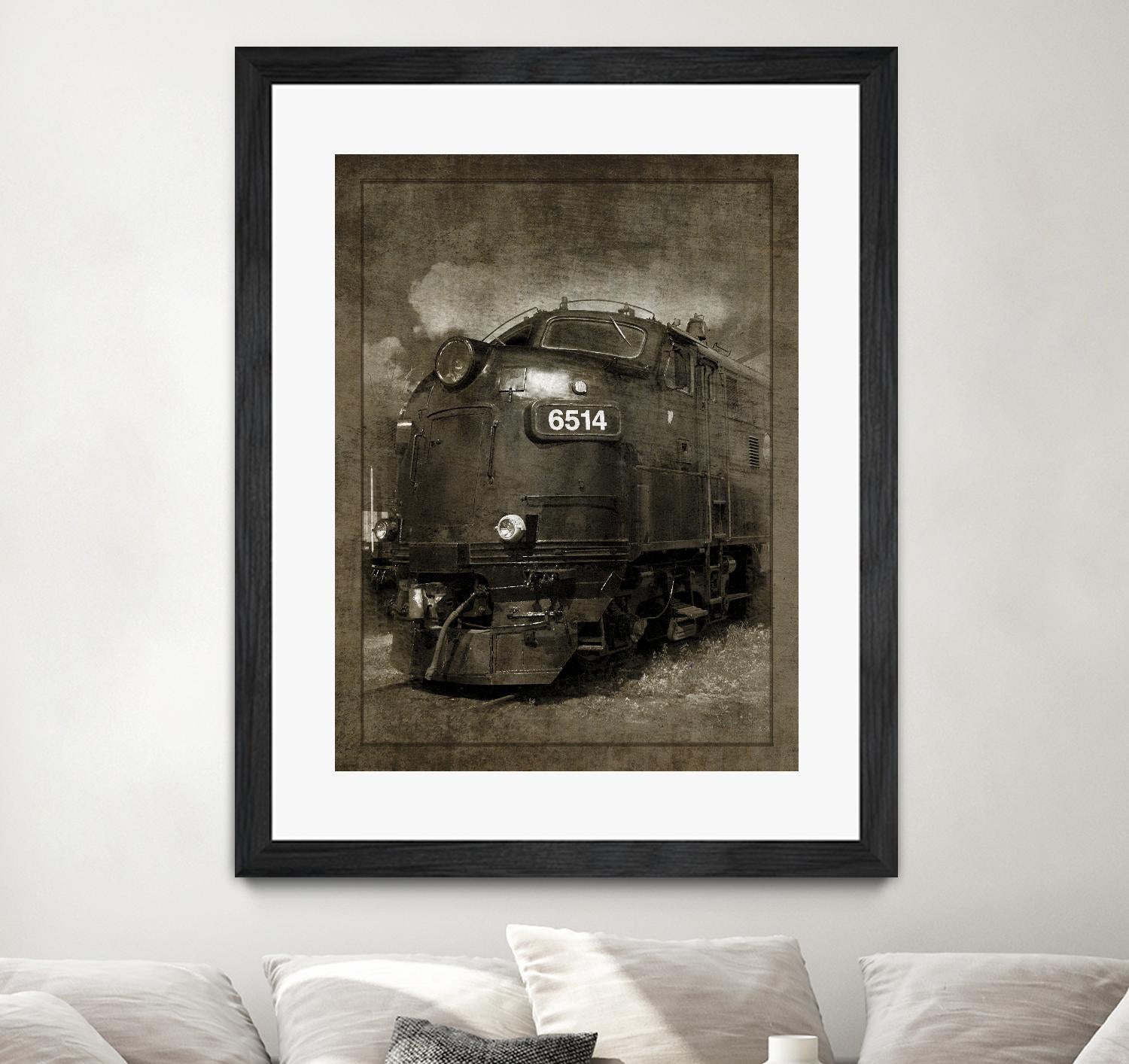 Diesel Electric Locomotive by GI ArtLab on GIANT ART - black leisure
