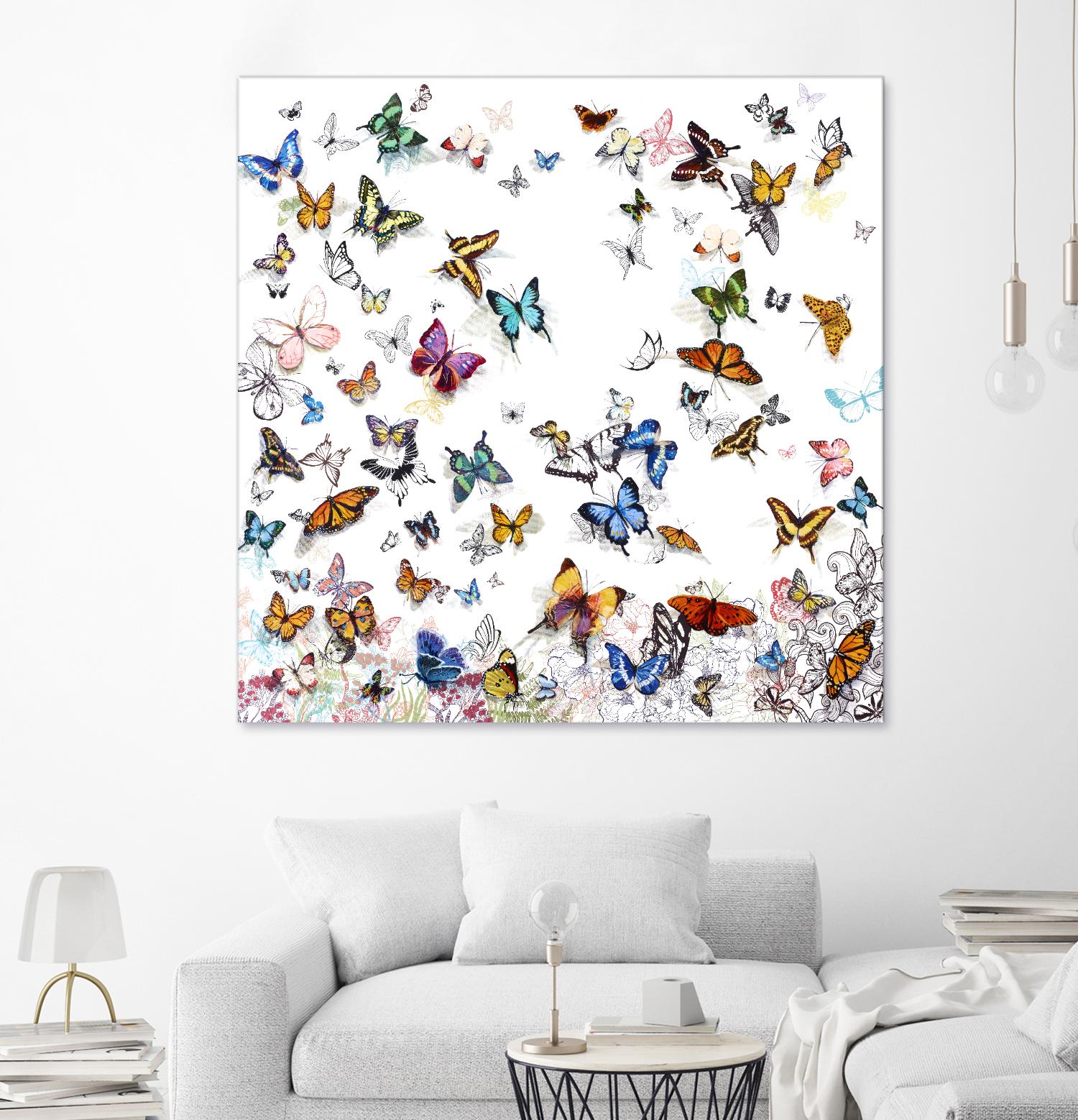 Papillon by Allyson Fukushima on GIANT ART - pink animals papillon
