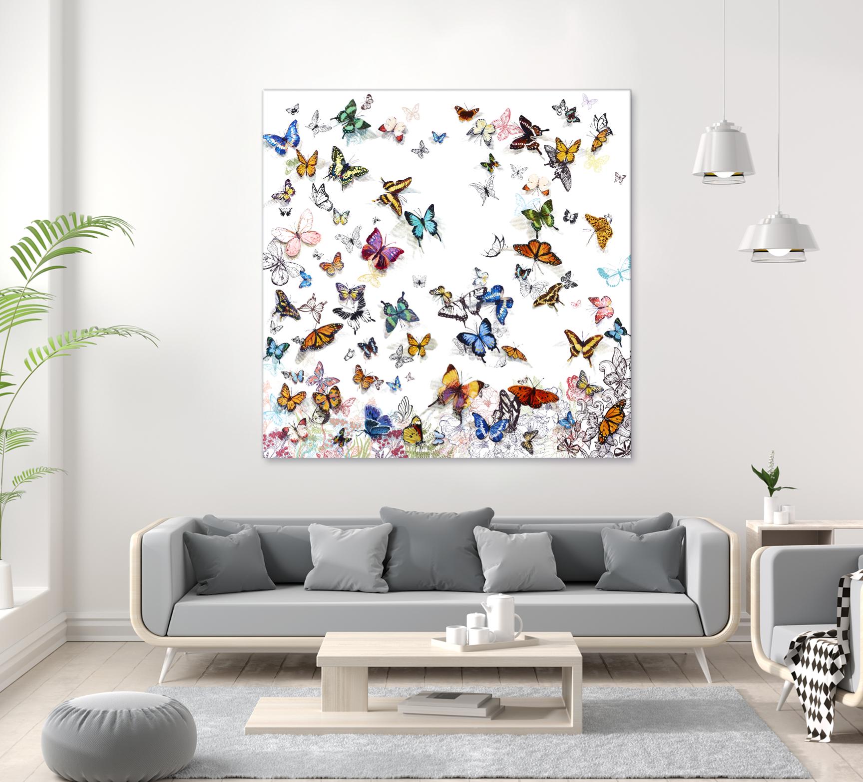 Papillon by Allyson Fukushima on GIANT ART - pink animals papillon