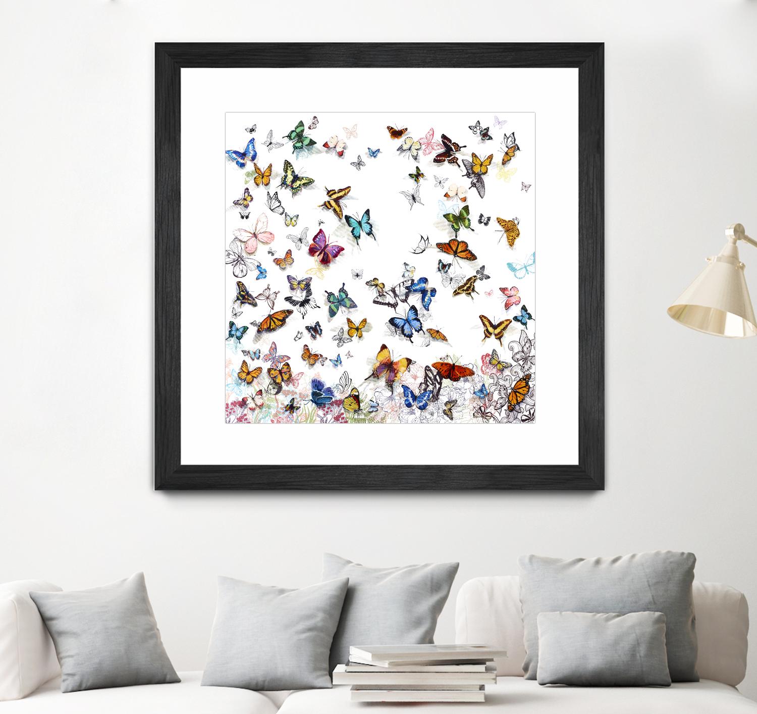 Papillon by Allyson Fukushima on GIANT ART - pink animals papillon