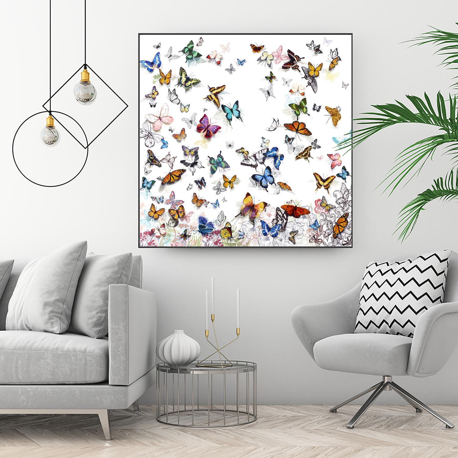 Papillon by Allyson Fukushima on GIANT ART - pink animals papillon