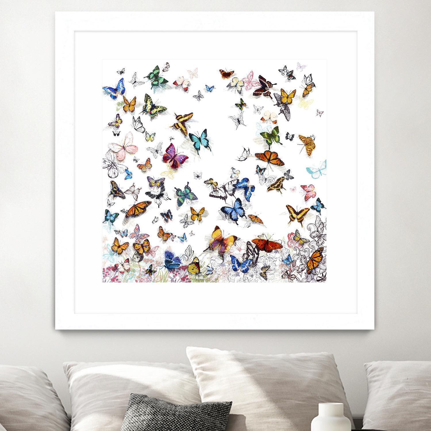 Papillon by Allyson Fukushima on GIANT ART - pink animals papillon